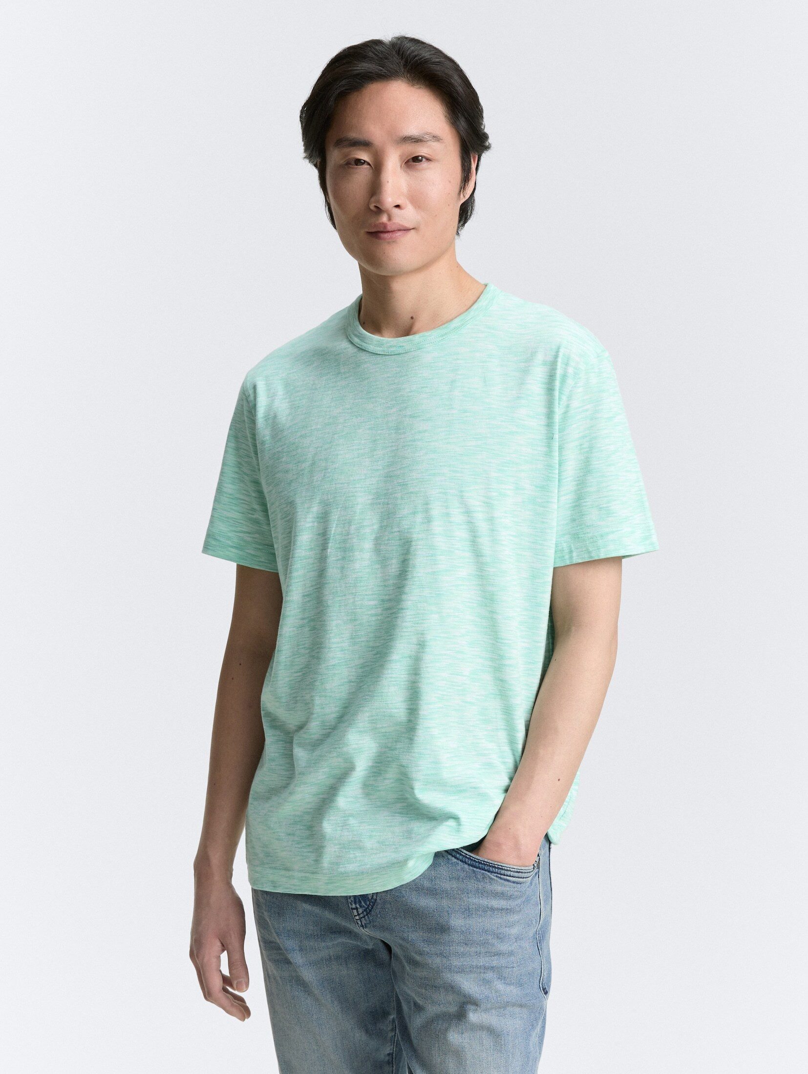 TOM TAILOR T-Shirt T-Shirt in Melange-Optik günstig online kaufen