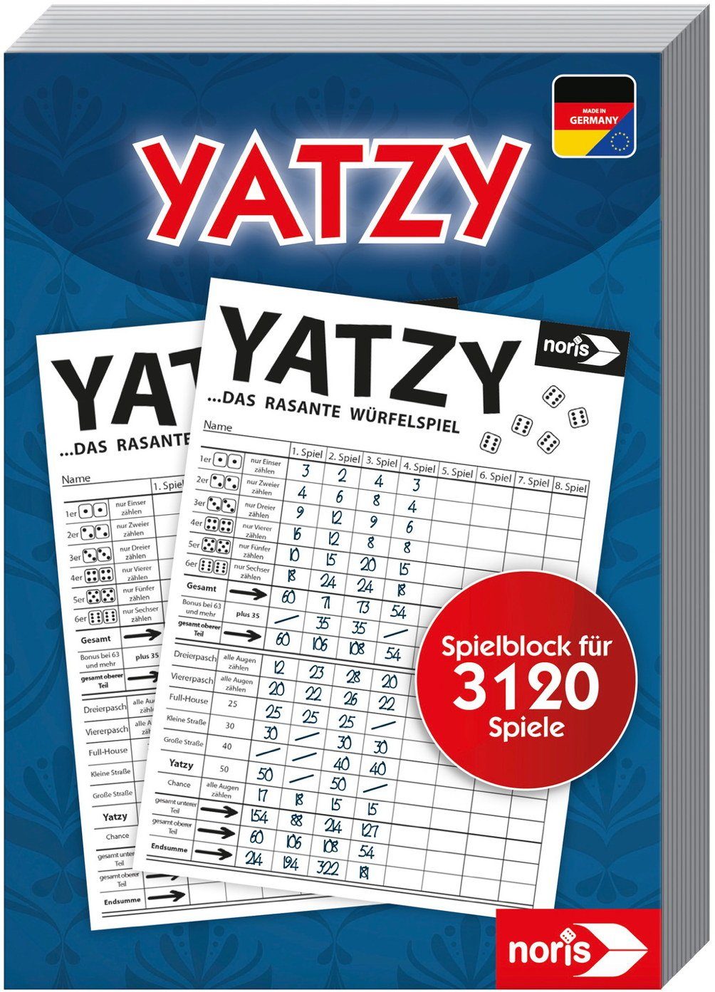 Noris Spiel Zubehör Ersatzblock Yatzy Spielblock 606194305
