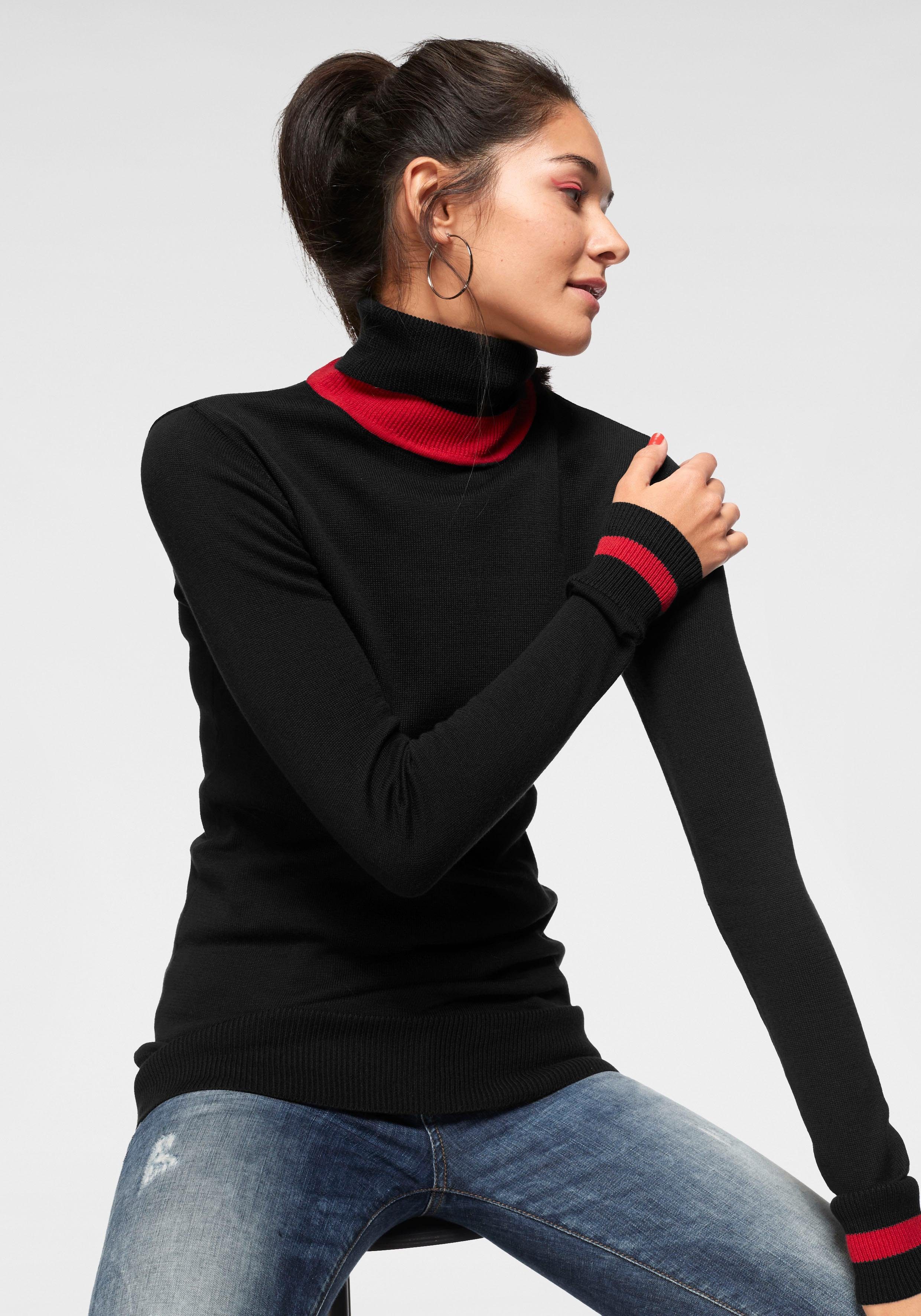 Schwarze Rollkragenpullover für Damen online kaufen | OTTO