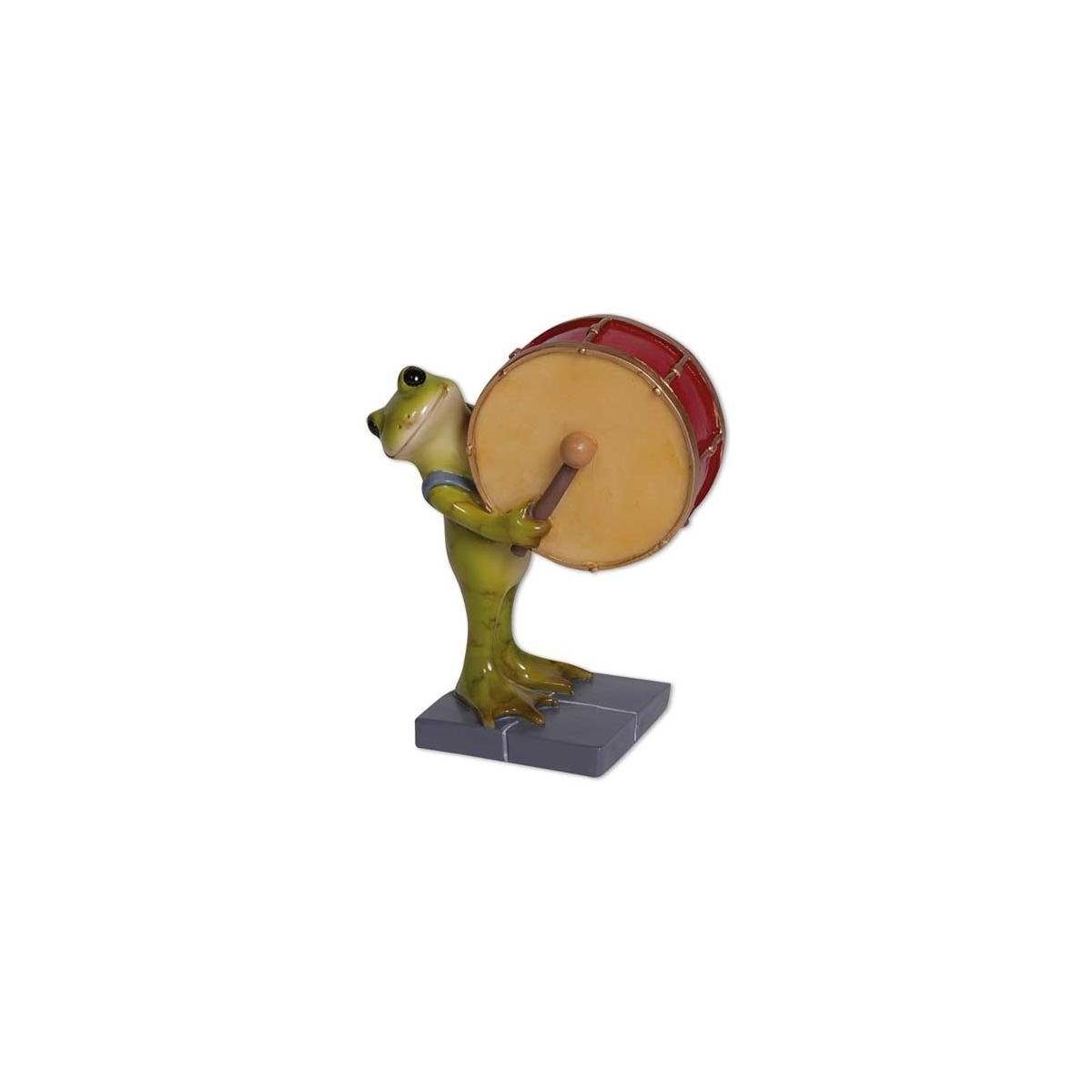 Seyko-Geschenke Dekofigur 091142 - Frosch Paulchen der Trommler, 9 cm