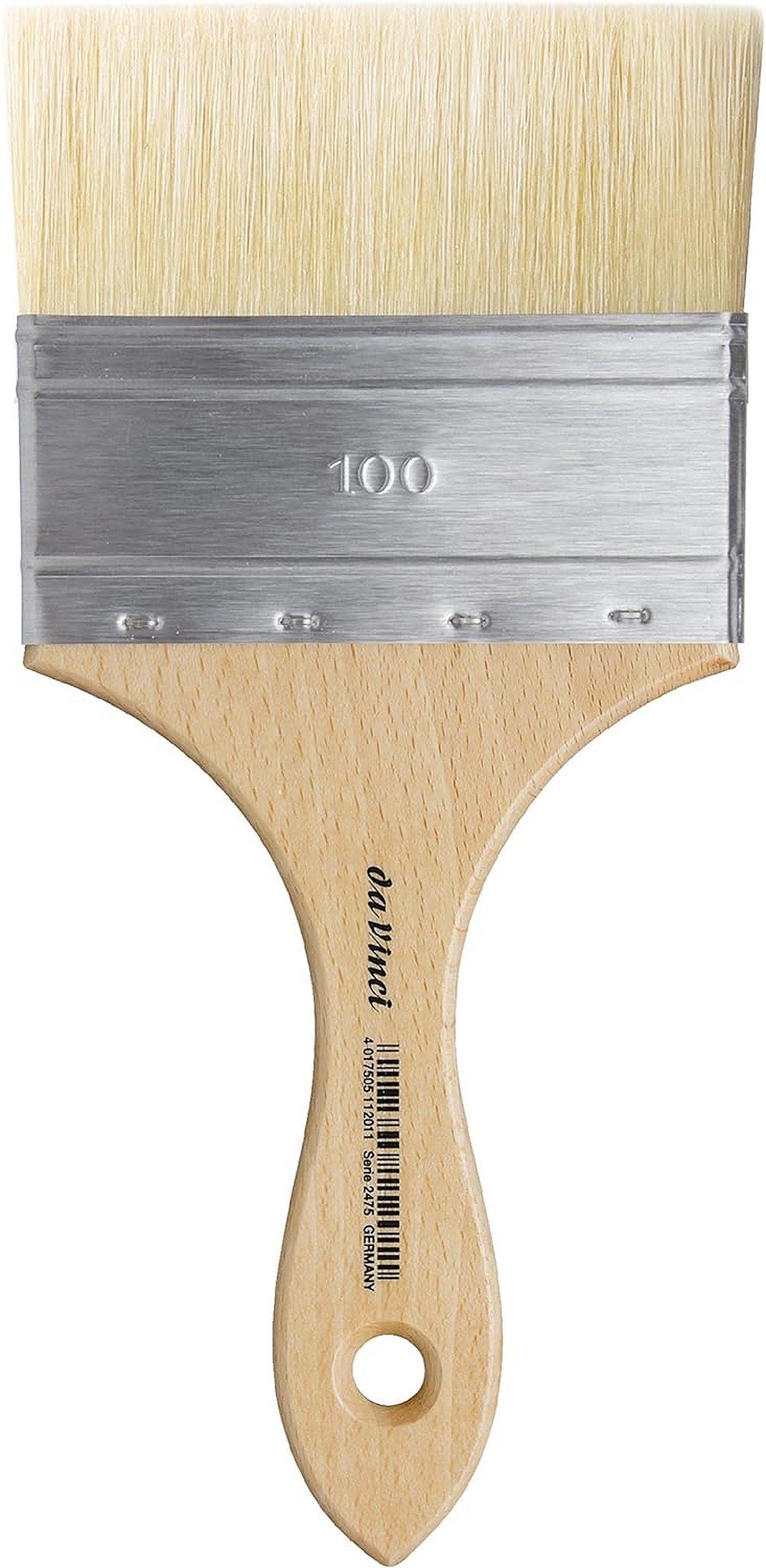 Da Vinci Pinsel 100, Vinci Borsten Holzstiel, Borstenpinsel, Stück), da Lack- & Melierpinsel, Gr. Grundierungspinsel (1 Schweineborsten