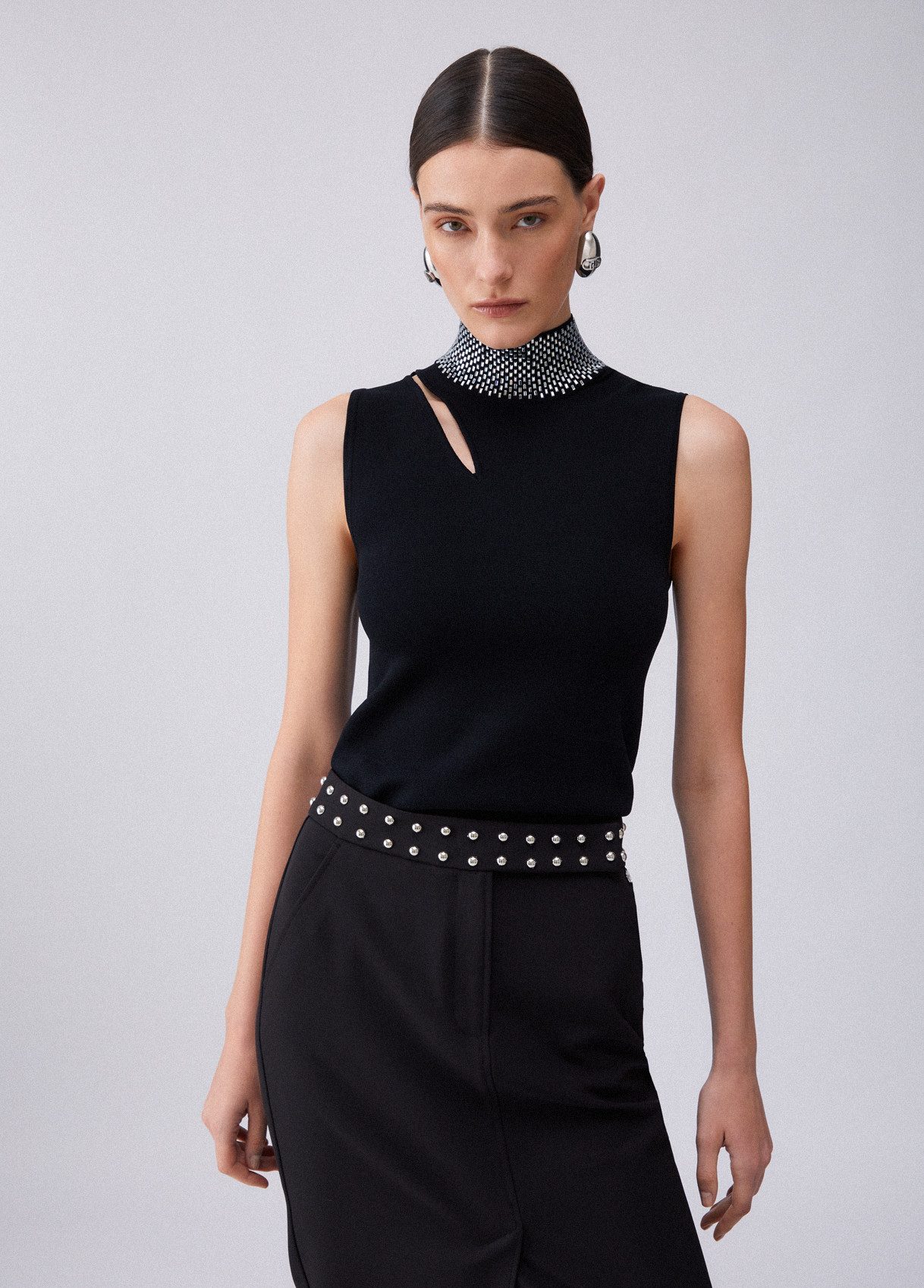 Liu Jo Strickpullover Strickoberteil - Top Damen - Stricktop - Shirt - schwarzes Top