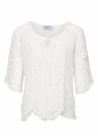 STYLE блузка с кружевом с украшением
