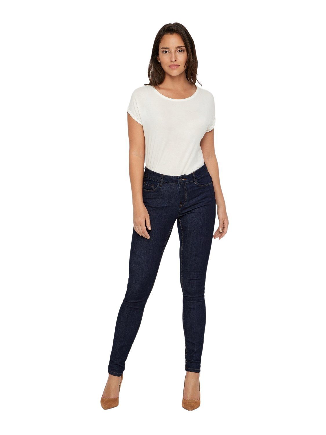 Vero Moda NW SHAPE Stretch S VMSEVEN VI500 JEANS mit Jeanshose UP Skinny-fit-Jeans