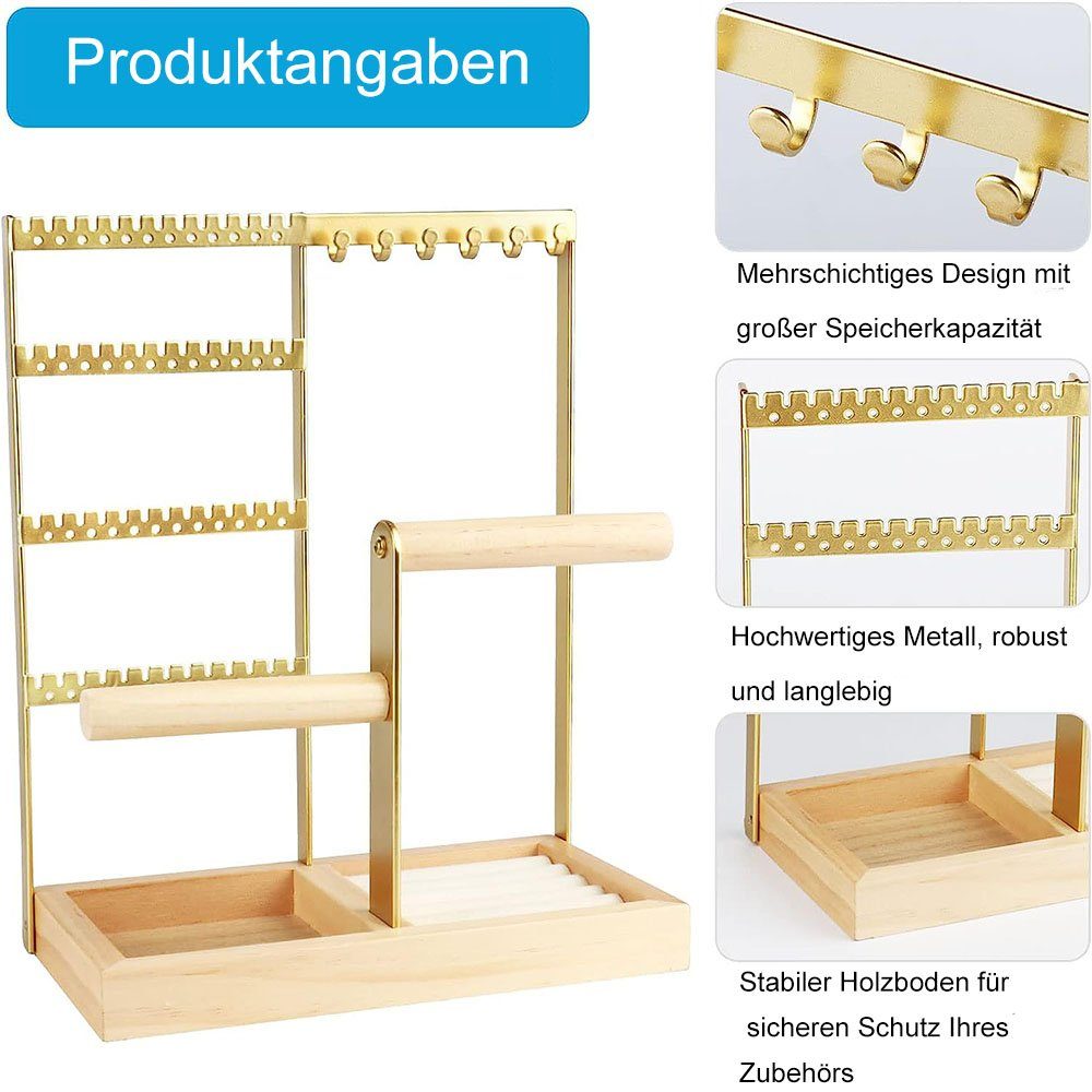 Ohrringe Schmuckhalter NUODWELL Ketten & für gold Schmuckständer Schmuckständer