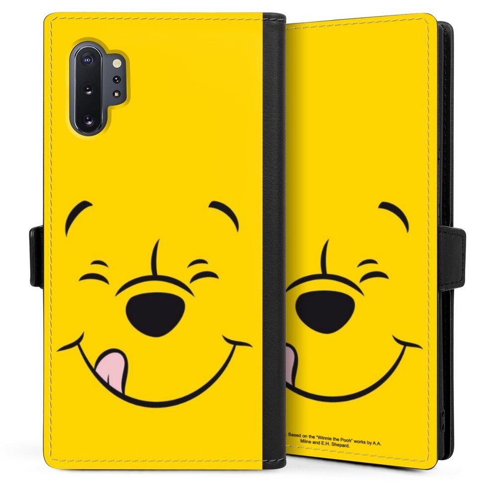 DeinDesign Handyhülle Winnie Puuh Offizielles Lizenzprodukt Disney Puuh Closeup, Samsung Galaxy Note 10 Plus Hülle Handy Flip Case Wallet Cover