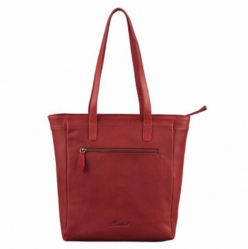 Benthill Shopper Damen Echt Leder Umhängetasche Handtasche Schultertasche Vintage, Reißverschlussfach