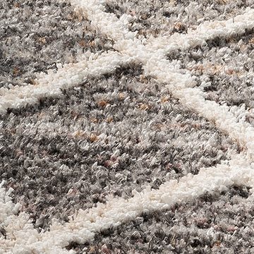 Teppich Orient Teppich mit modern legerem Rautenmuster braun grau, Teppich-Traum, rechteckig, Höhe: 30 mm