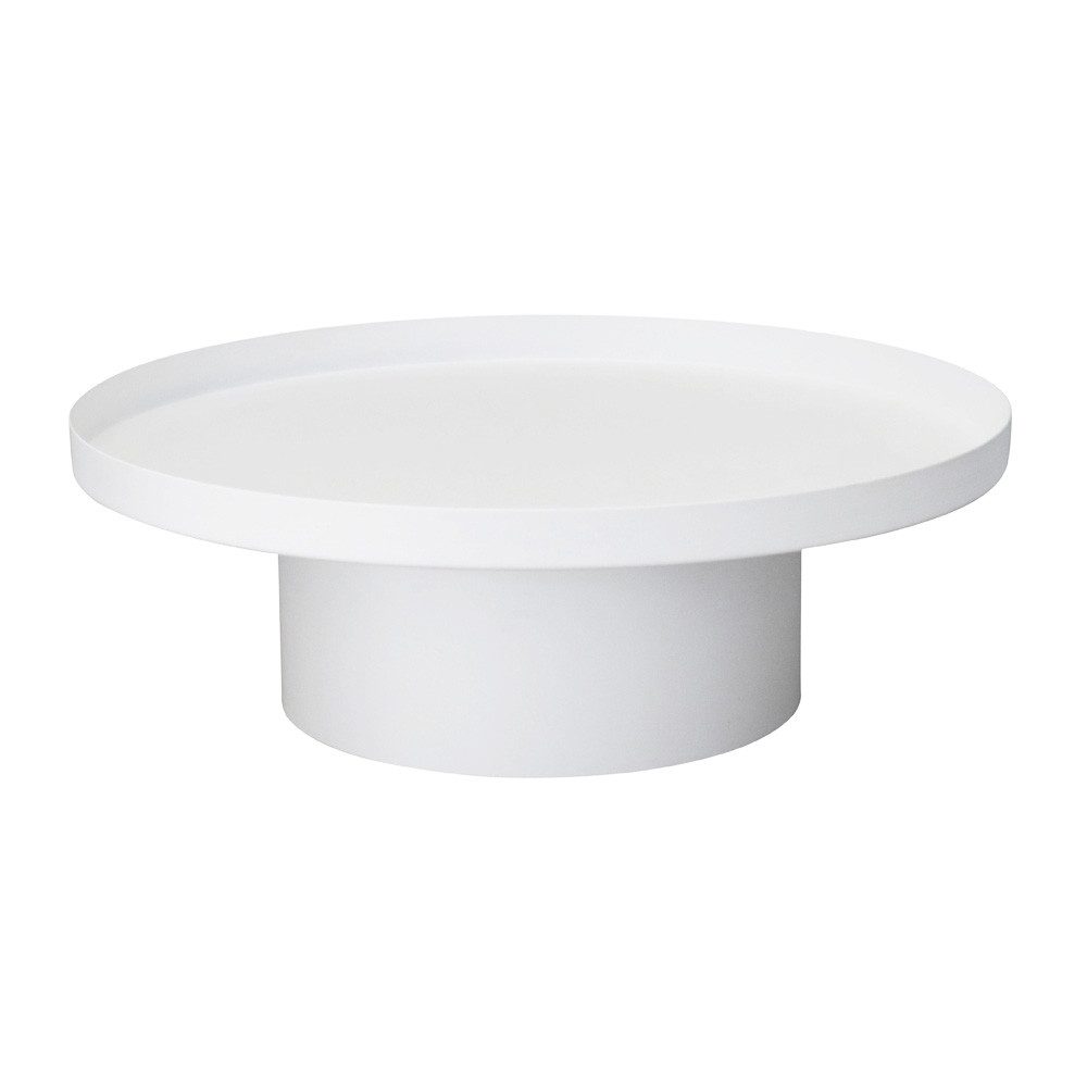 Grafelstein Tablett Dekotablett NORDIC weiß aus Metall D30cm Dekoplateau schlicht Tablett