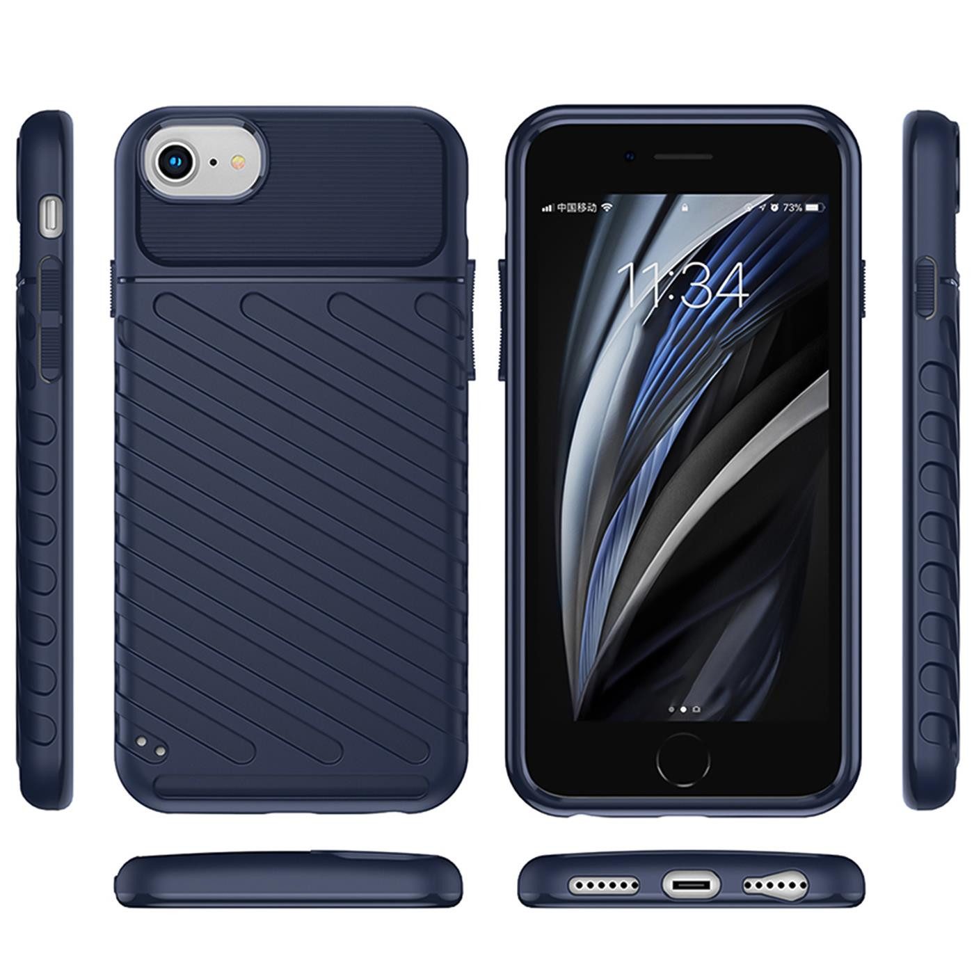 CoolGadget Handyhülle Thunder Hybrid Case für Apple iPhone SE 2020/2022 4,7 Zoll, stylische rutschfeste Schutzhülle Handy Hülle für iPhone 7/8, SE 2/3 – Bild 2 von 5
