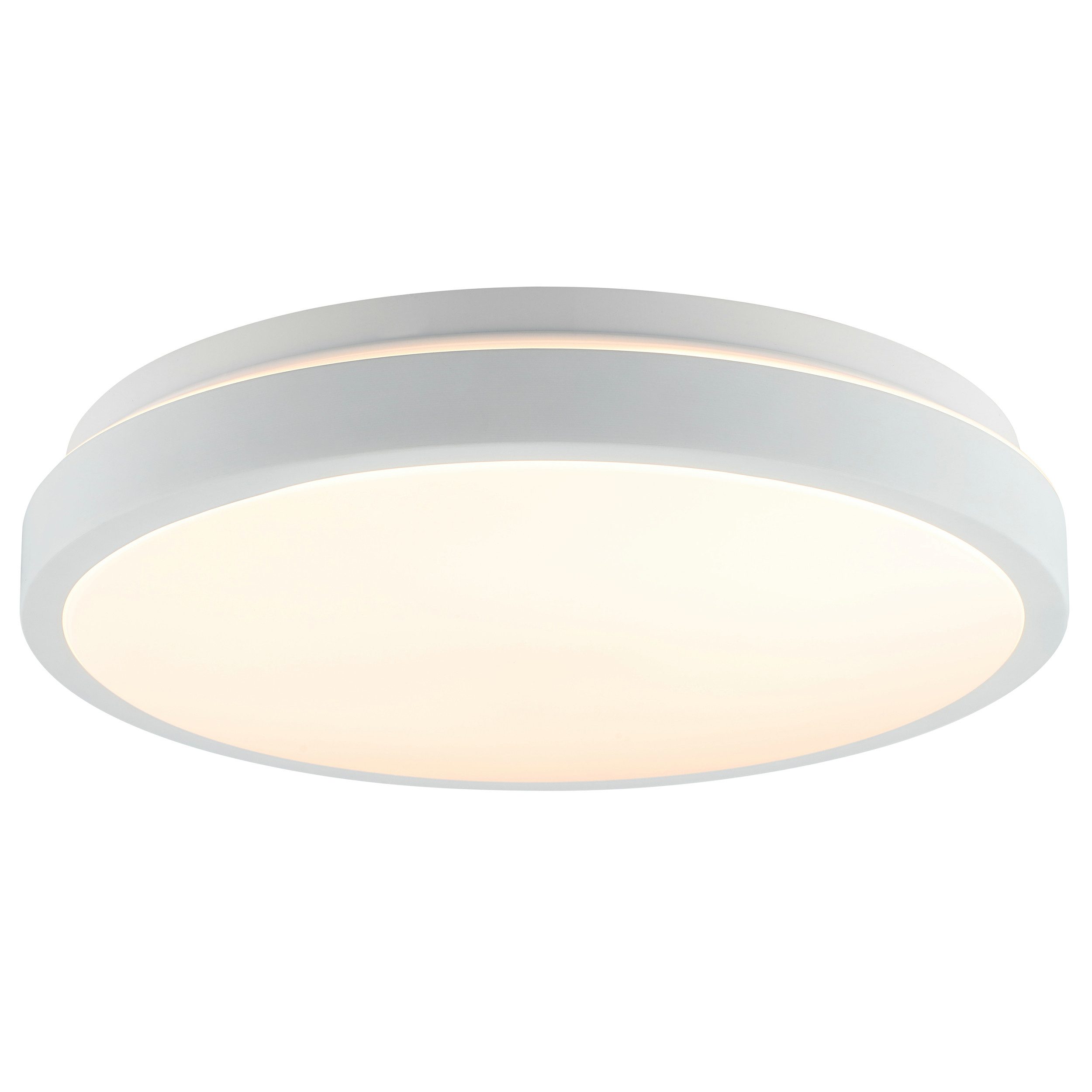 Brilliant LED Deckenleuchte Livas, Bewegungsmelder, Sensorschalter, LED fest integriert, Warmweiß, Ø 33 cm, 2600 lm, 3000 K, mit Präsenzsensor, weiß