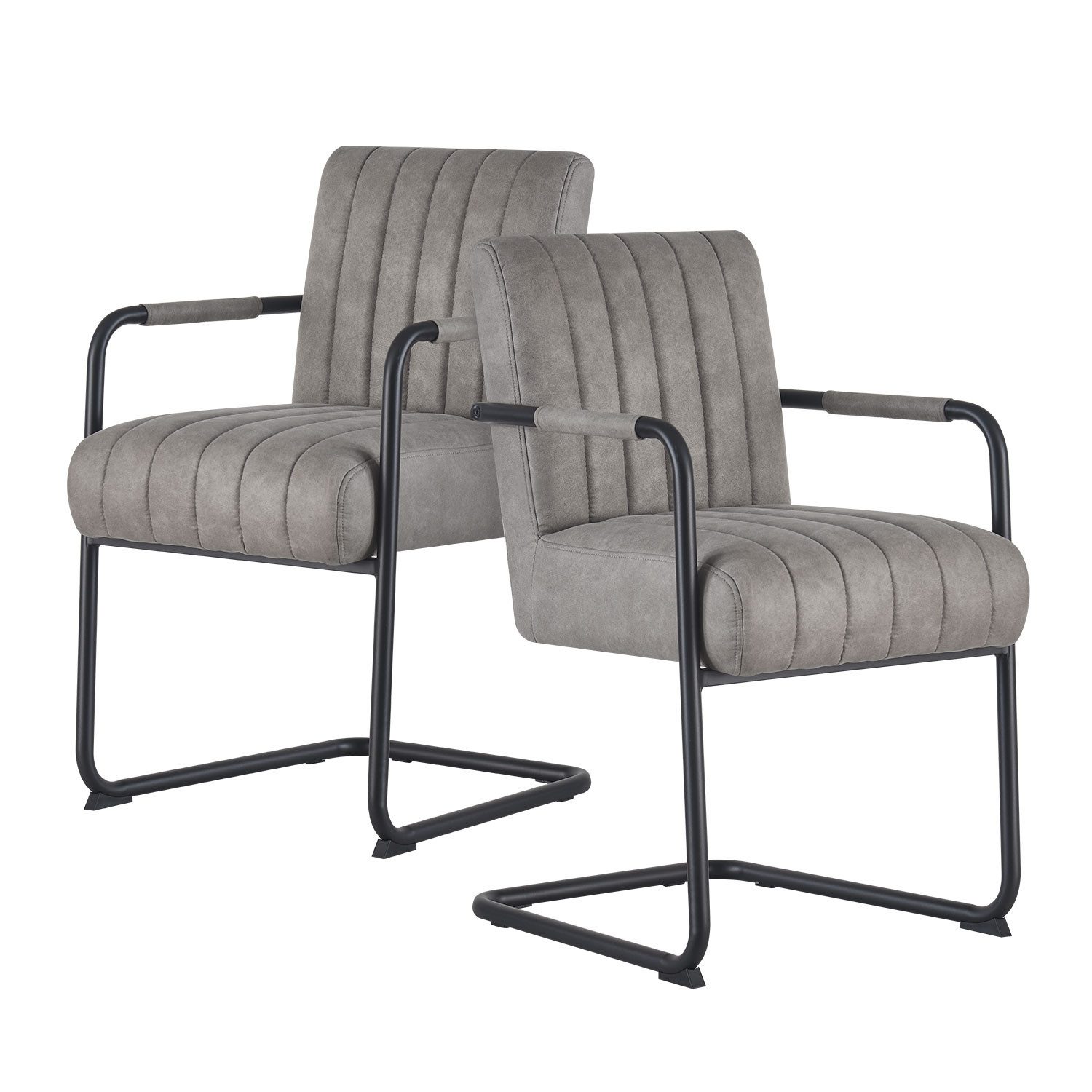 DUBI Möbel Freischwinger BEN, Besucherstuhl, Konferenzstuhl mit Federkernpo günstig online kaufen