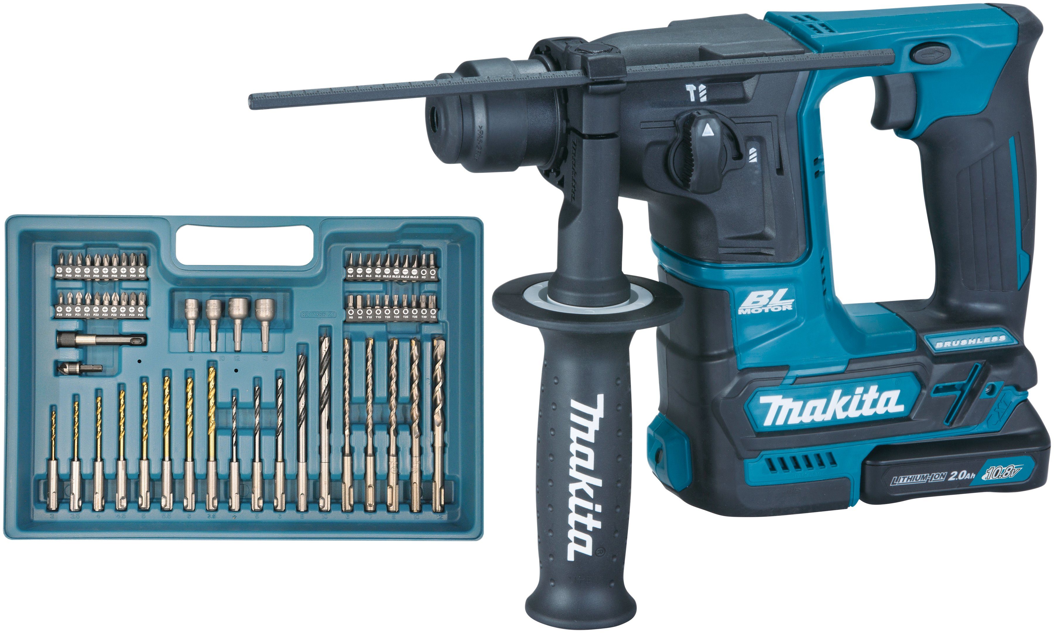 MAKITA AkkuBohrhammer »HR166DSAE1 / HR166DSMJ«, 10,8 V, SDS+, inkl. Akkus und Ladegerät
