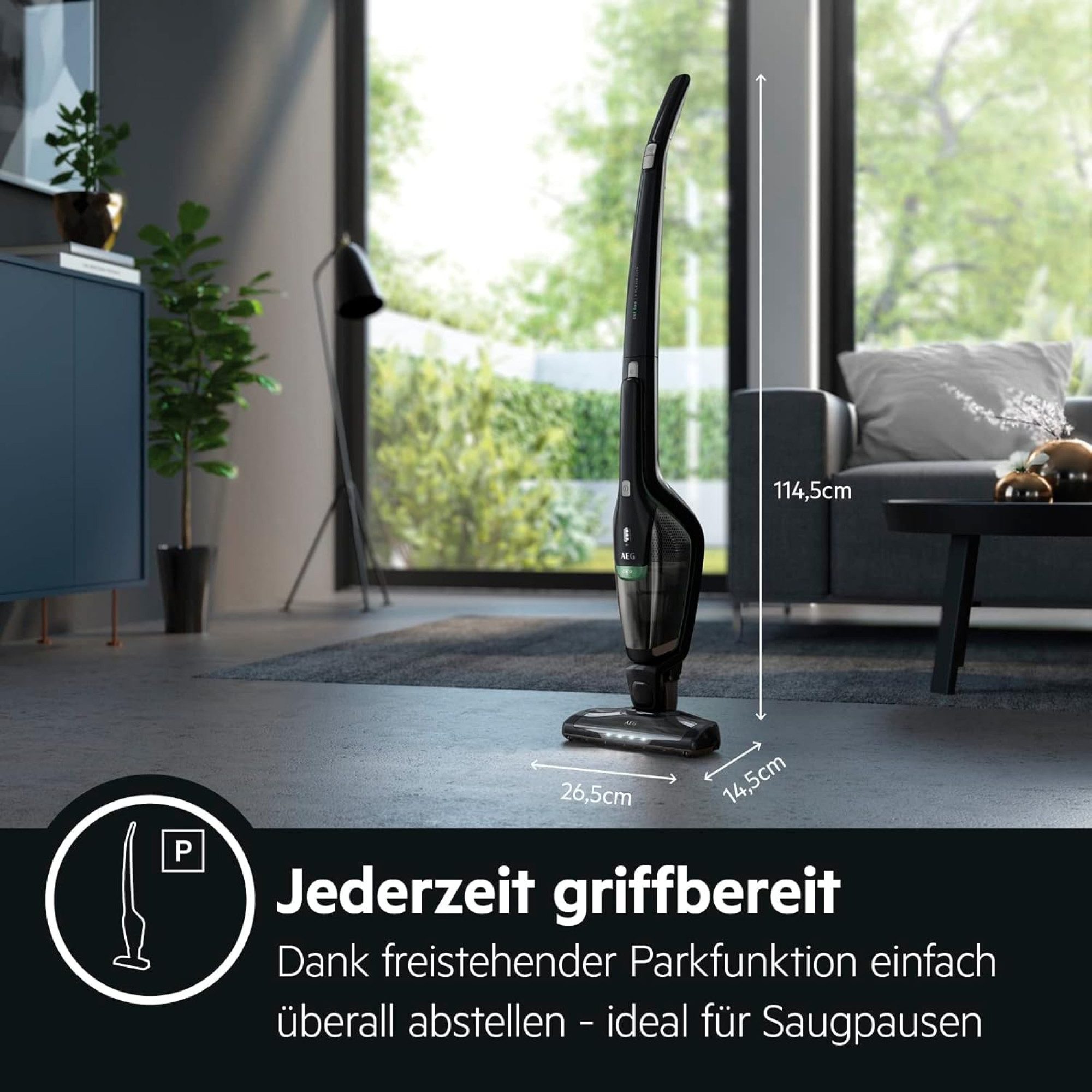 AEG Akku-Hand-und Stielstaubsauger CX7-2-45MÖ, 2200 W, beutellos, Flexible 2in1 Funktion, mit Bürstenreinigungsfunktion