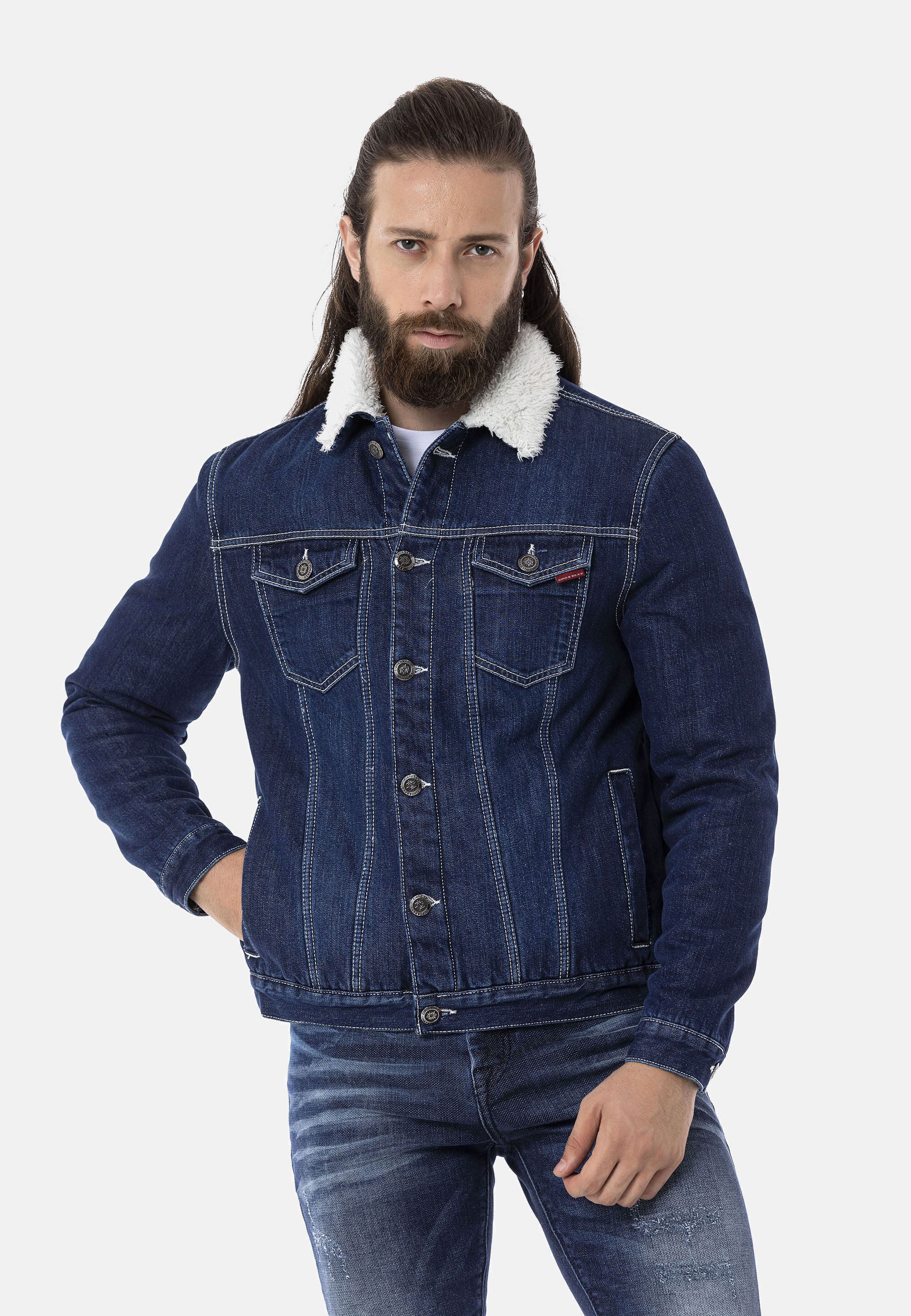 Cipo & Baxx Outdoorjacke Jacke mit Kunstpelz-Kragen