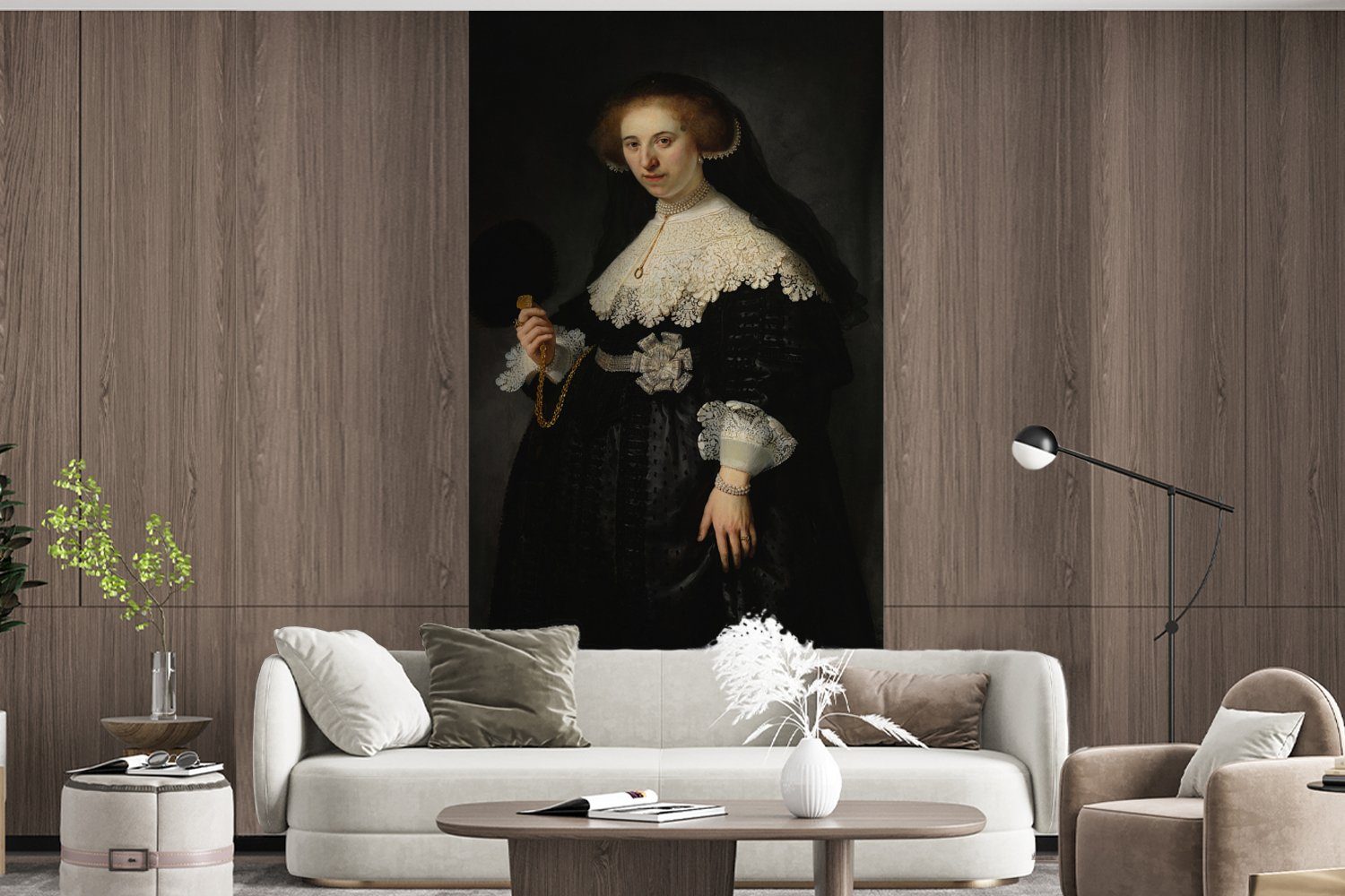 Fototapete Oopjen von van Rembrandt Fototapete Küche, (2 Matt, Vliestapete Eheporträt Rijn, bedruckt, MuchoWow Das Coppit St), Wohnzimmer - für Schlafzimmer