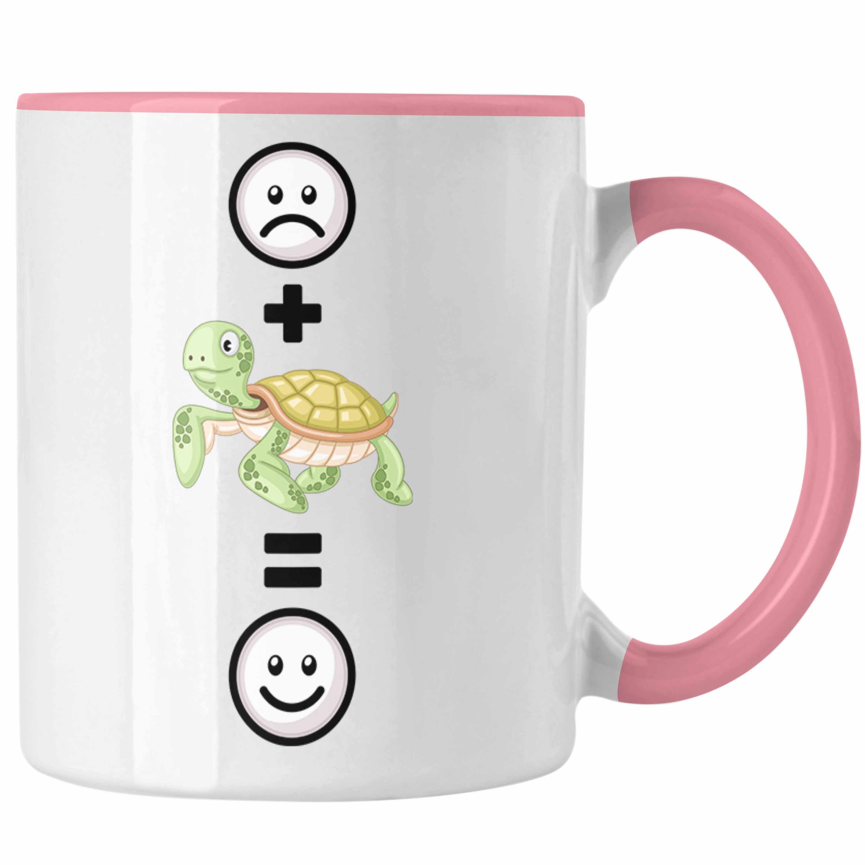 Trendation Tasse Schildkröte Tasse Geschenk für Schildkröten-Liebhaber Züchter Lustige Rosa