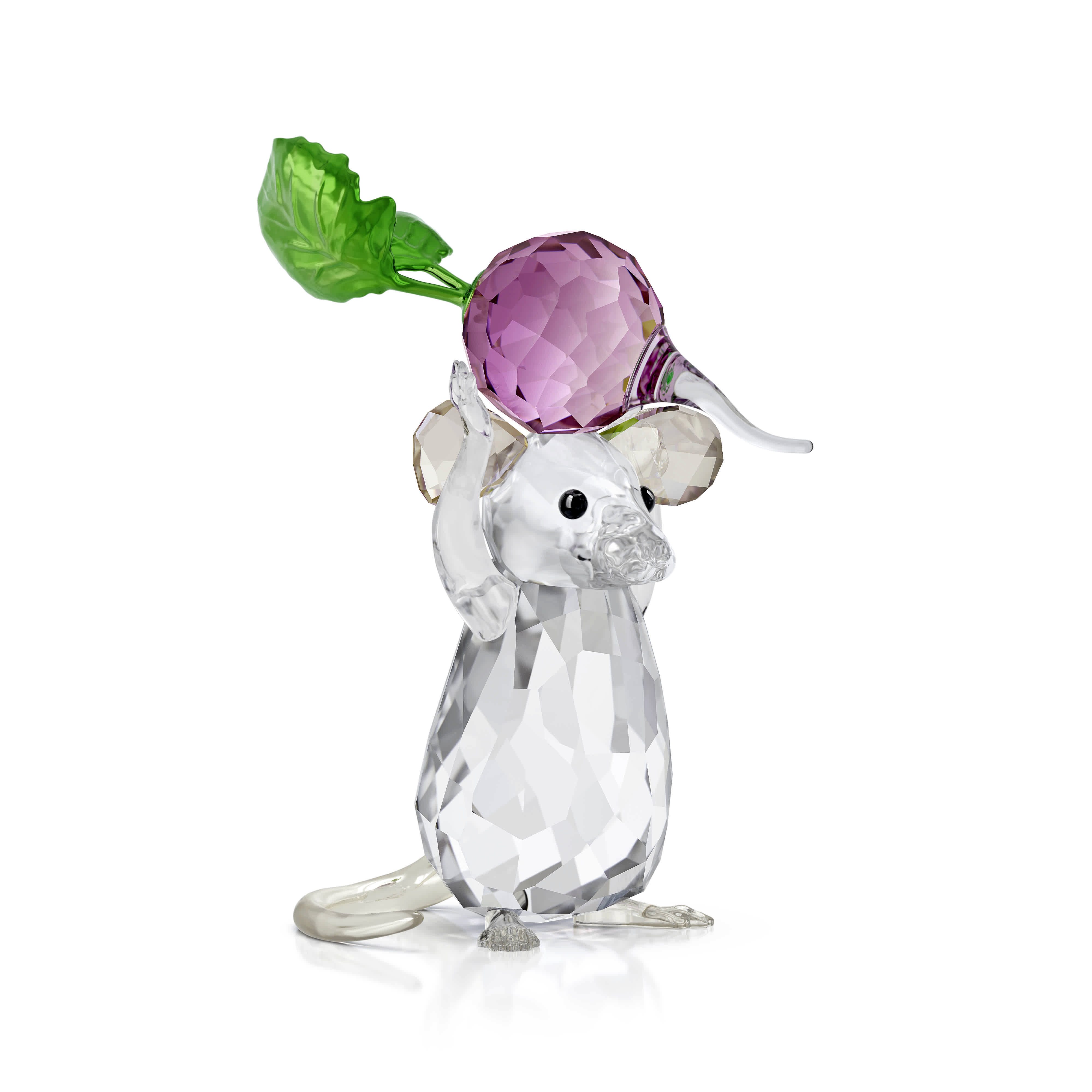 Swarovski Dekofigur Kristallfigur Sammelfigur IDYLLIA Maus und Radieschen (1 St), Swarovski® Kristall