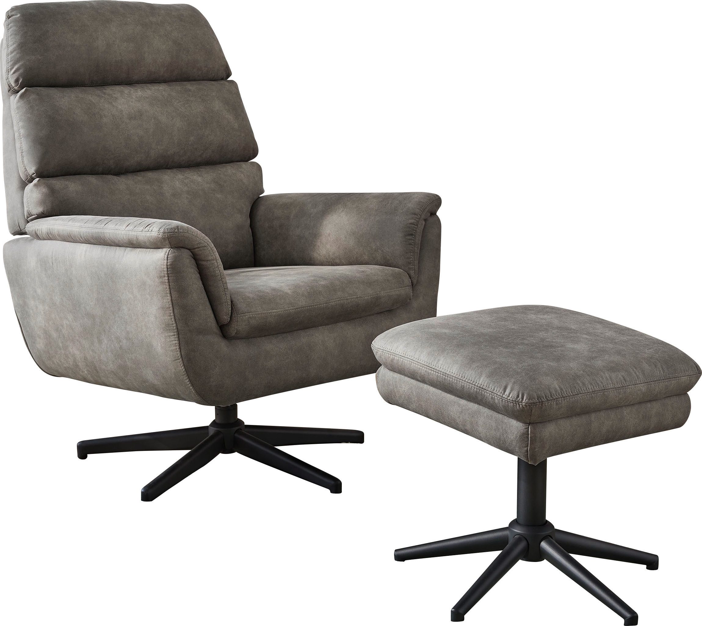 Jockenhöfer Gruppe Relaxsessel Valetta, inklusive Hocker, 360° Drehfunktion günstig online kaufen