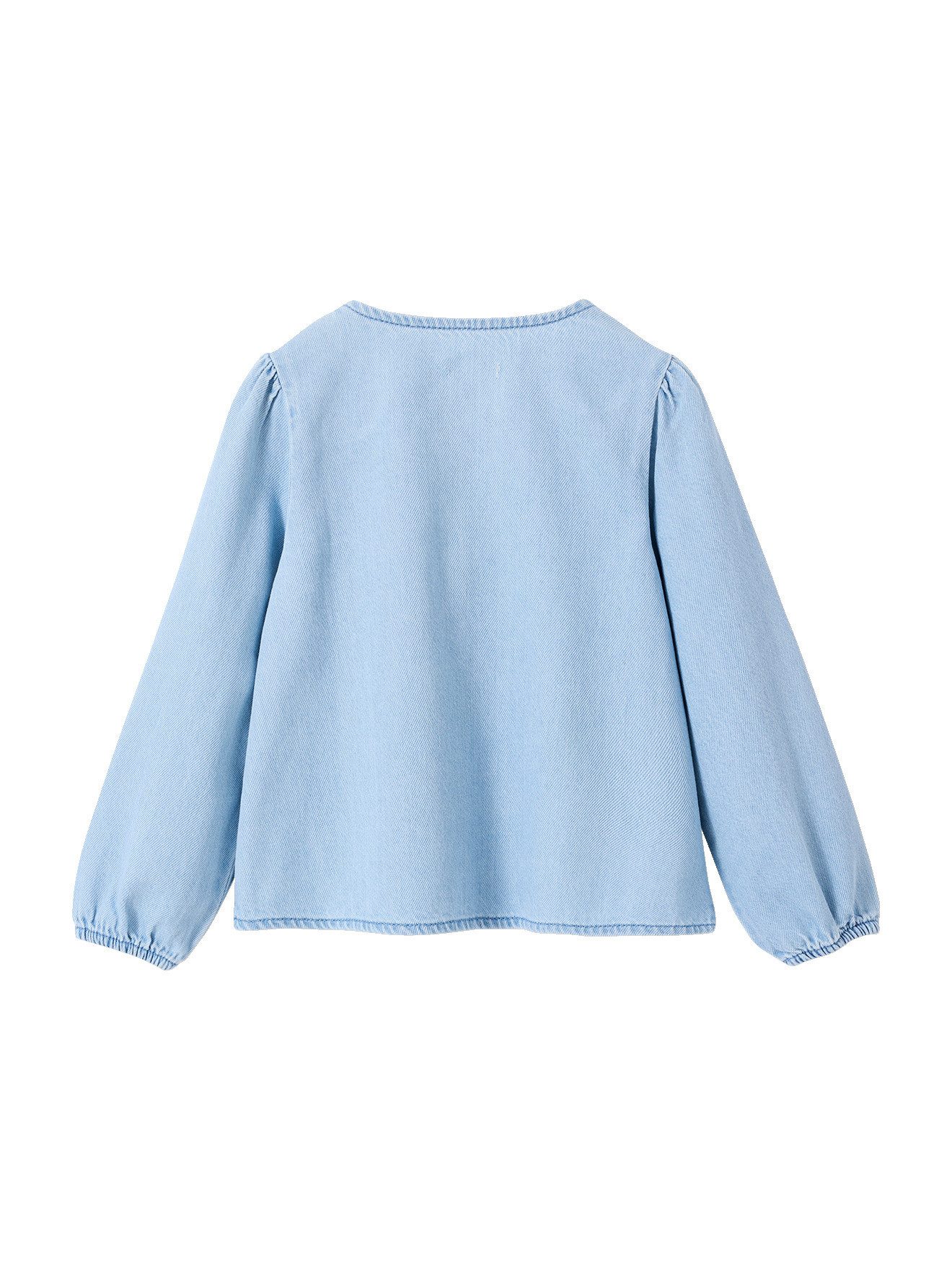 vertbaudet Langarmhemd Mädchen Jeansbluse