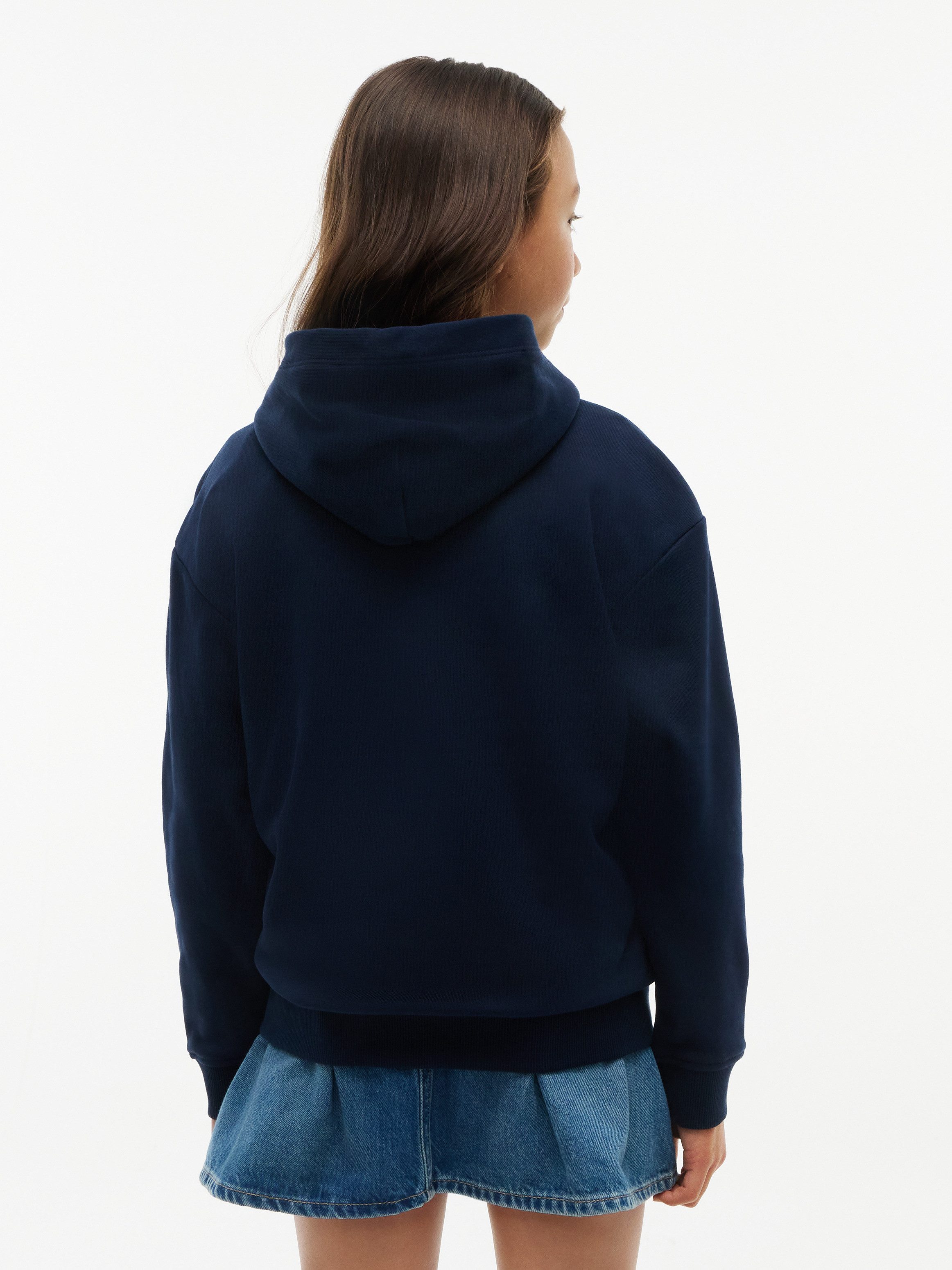 Tommy Hilfiger Kapuzensweatshirt Kängurutasche, reine Baumwolle, Kinder bis 16 Jahre – Bild 4 von 5