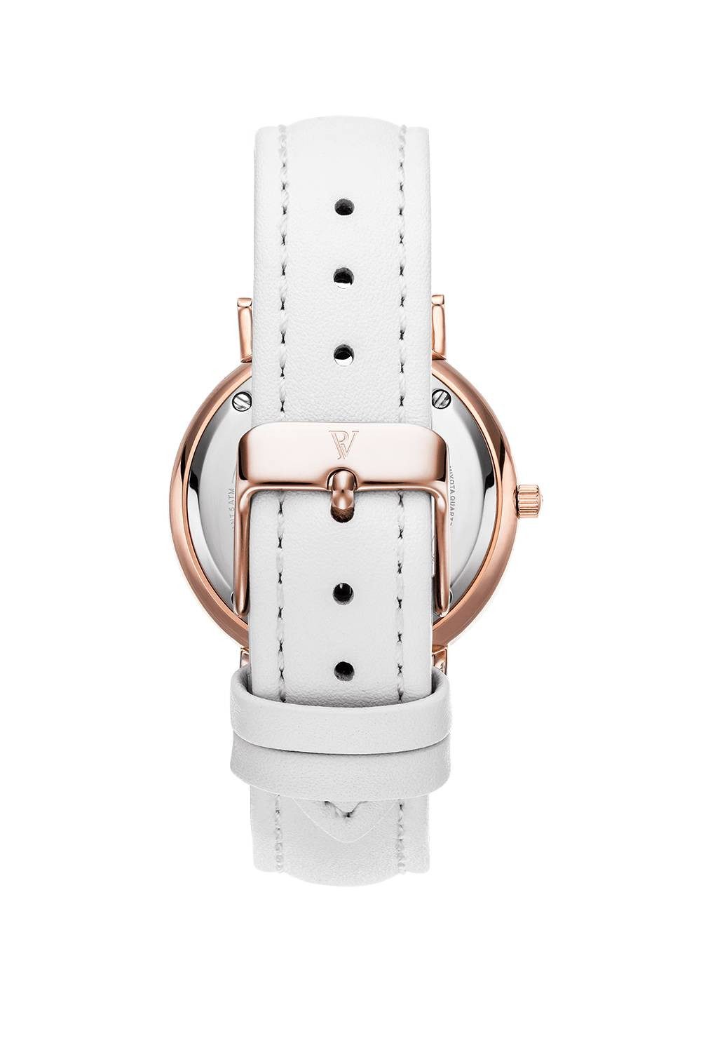Paul Valentine Quarzuhr ROSE GOLD PINK SEASHELL WHITE – Bild 3 von 4