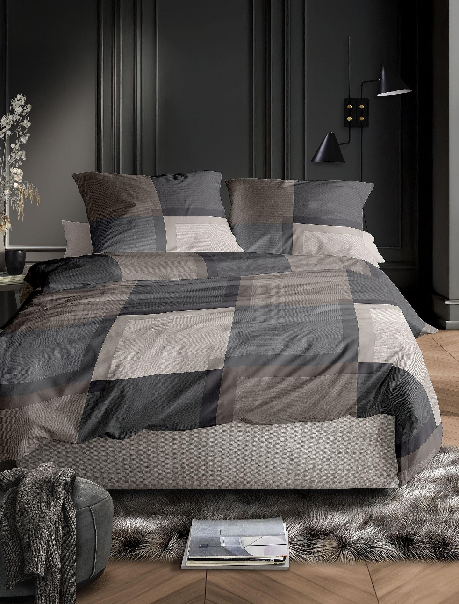 Irisette Bettwäsche Wave 8672, Mako-Satin, 2 teilig, anschmiegsam und atmungsaktiv, Ganzjahresqualität