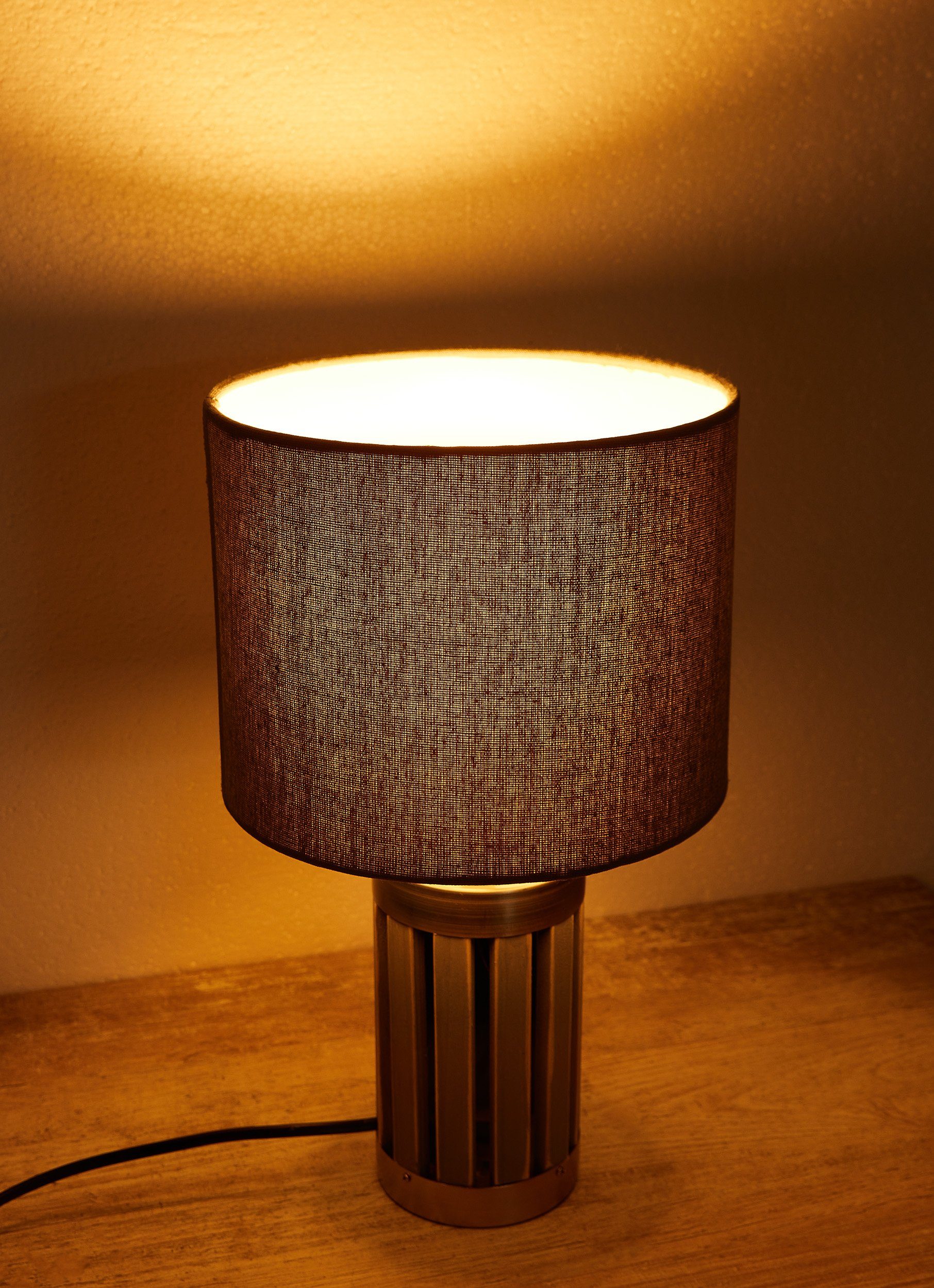BRUBAKER Tischleuchte Nachttischlampe Holz, Tischlampe, Ohne günstig online kaufen