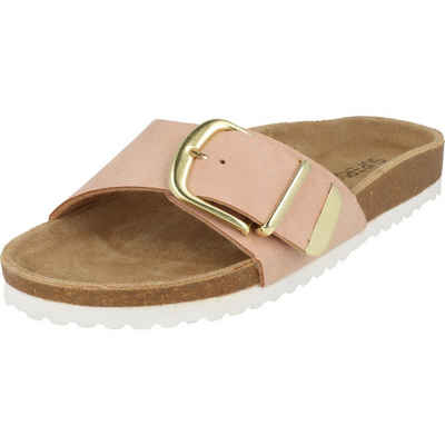 SUPERSOFT 274-901 Damen Komfort Slides Sandale Pantolette Fußbett, Schnalle, verstellbar