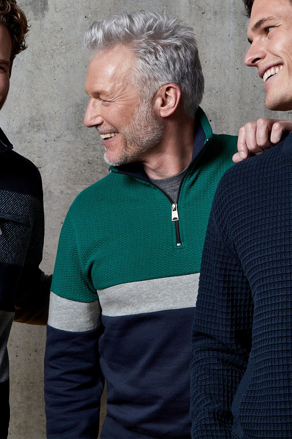 Sweatshirt Flächenteiler-Sweatshirt in Strukturmix