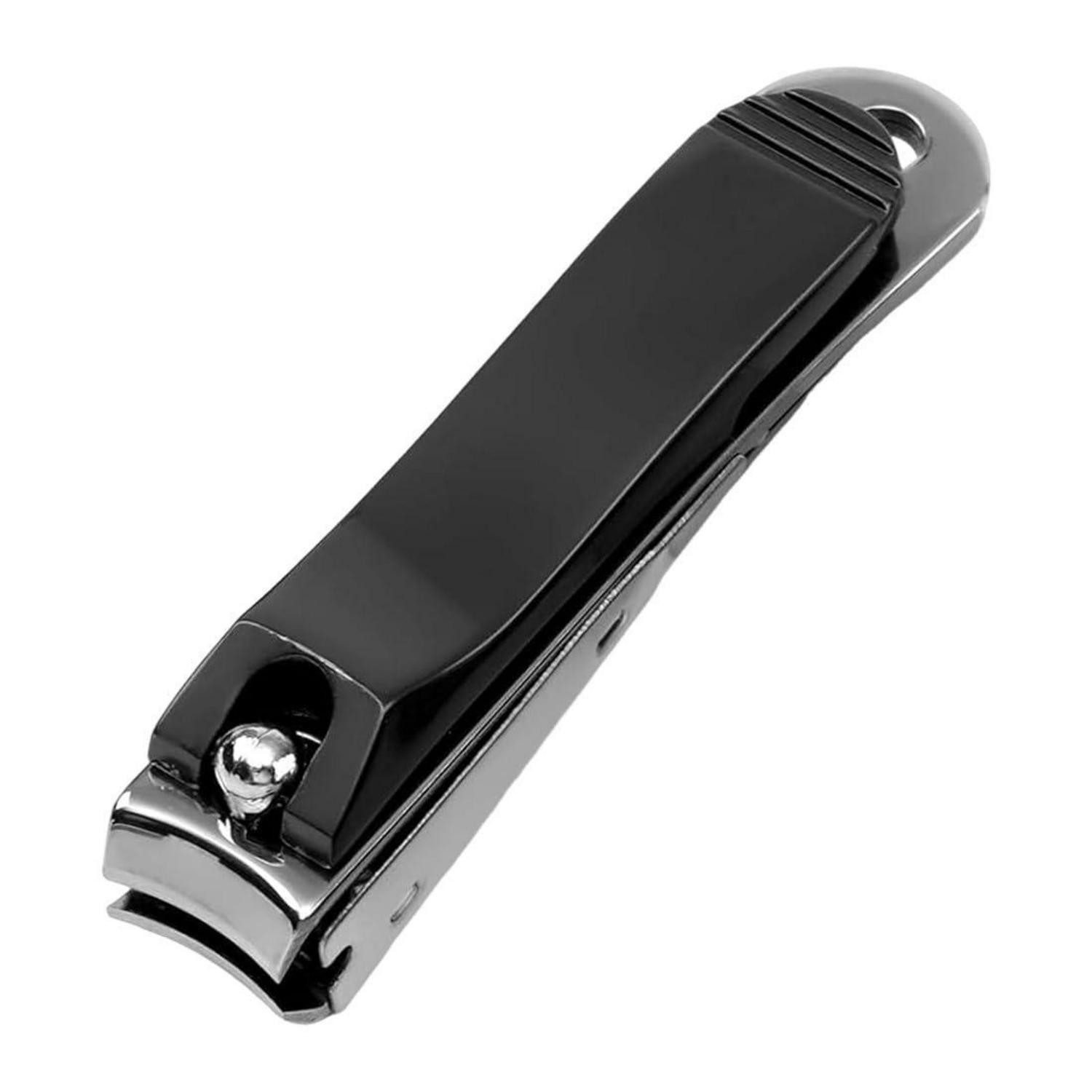 LuxusKollektion Nagelknipser Baby Nagelknipser Klein Edelstahl Schwarz mit Feile