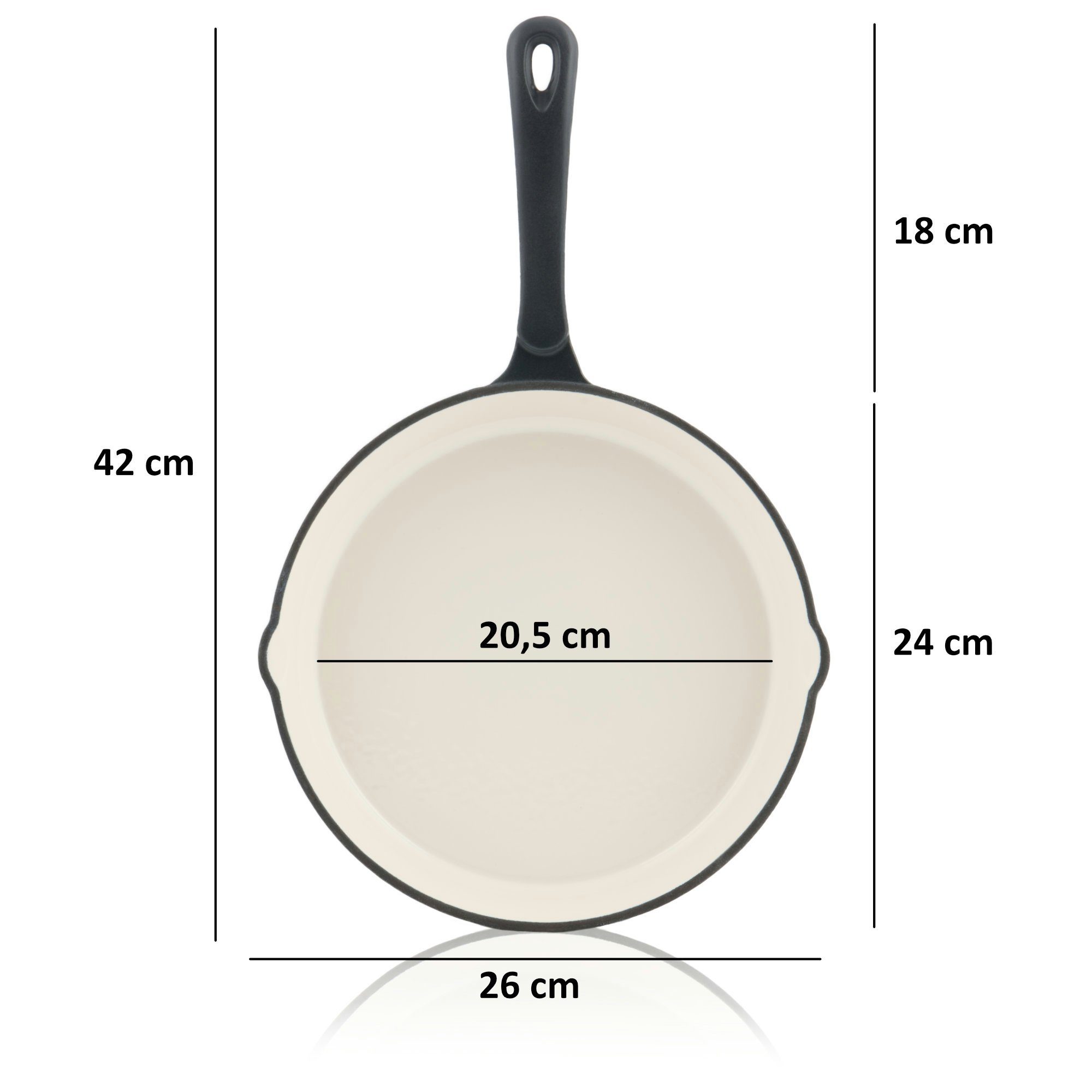Mahlzeit Bratpfanne Gusseisen emailliert Ø 24cm, Blue Berry, Gußeisenpfanne, Gusseisen – Bild 2 von 5