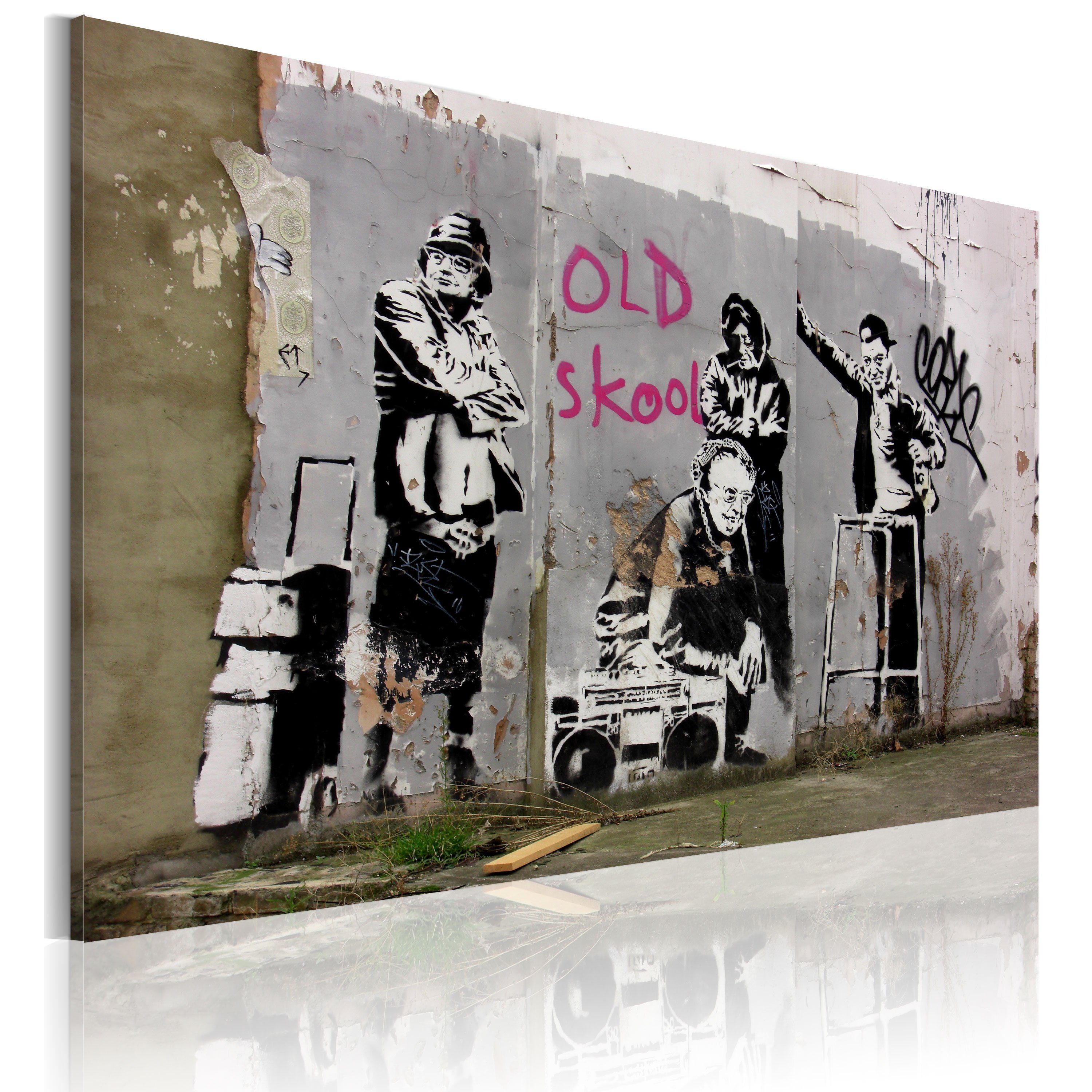 Artgeist Wandbild Old school (Banksy)