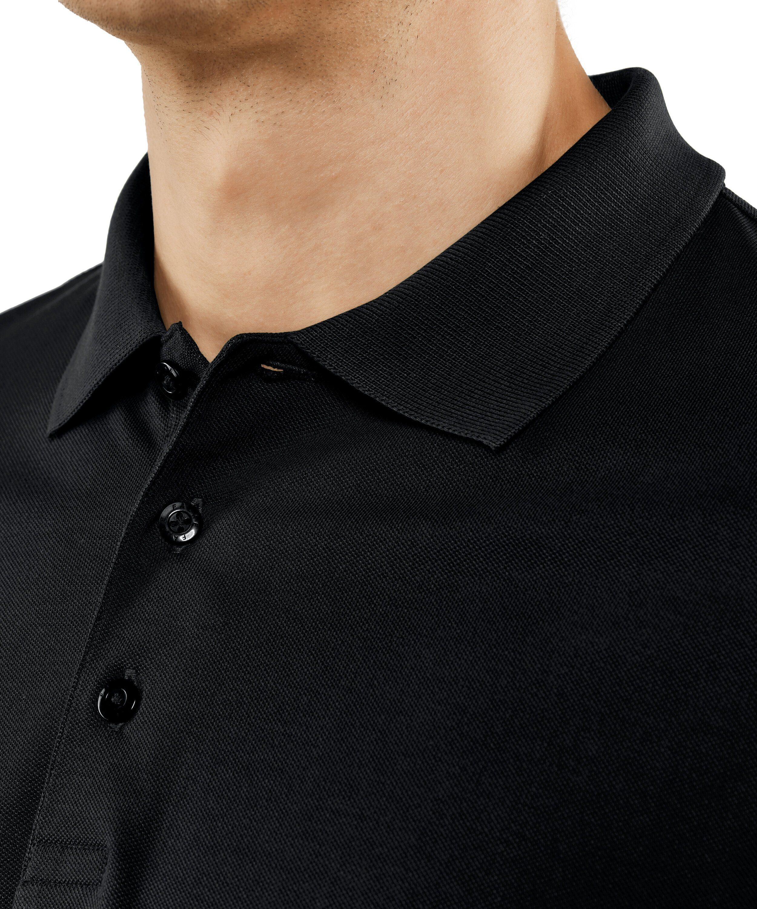 hochwertiger FALKE (3000) aus black Poloshirt Pima-Baumwolle