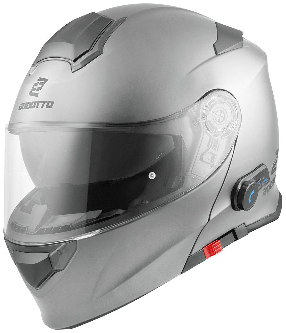 Bogotto Motorradhelm V271 BT Bluetooth Klapphelm, vorbereitet für Kommunikationssystem,integriertes Kommunikationss