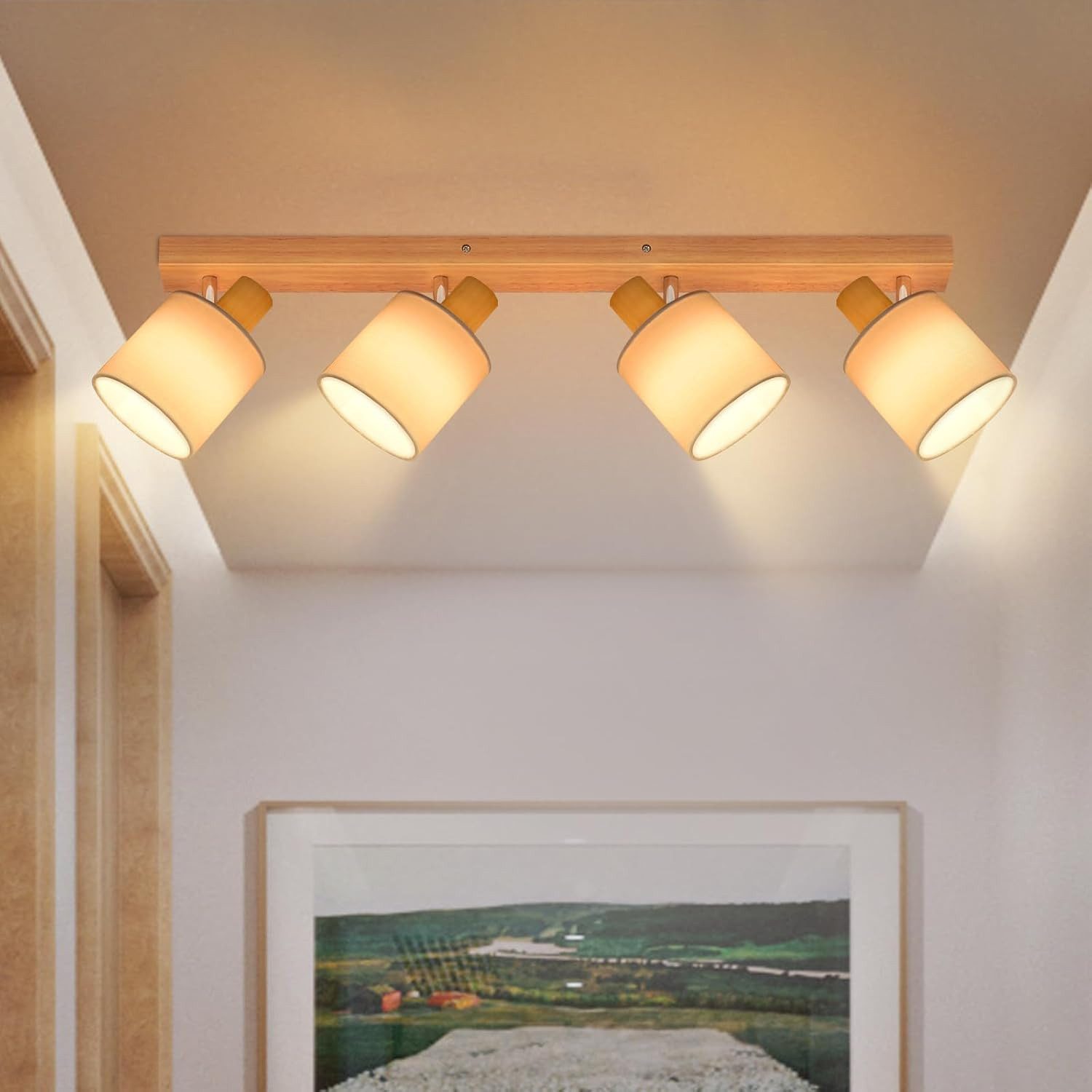 ZMH Deckenleuchte Deckenstrahler 4 Flammig Modern E14 Schwenkbar 350°, ohne günstig online kaufen