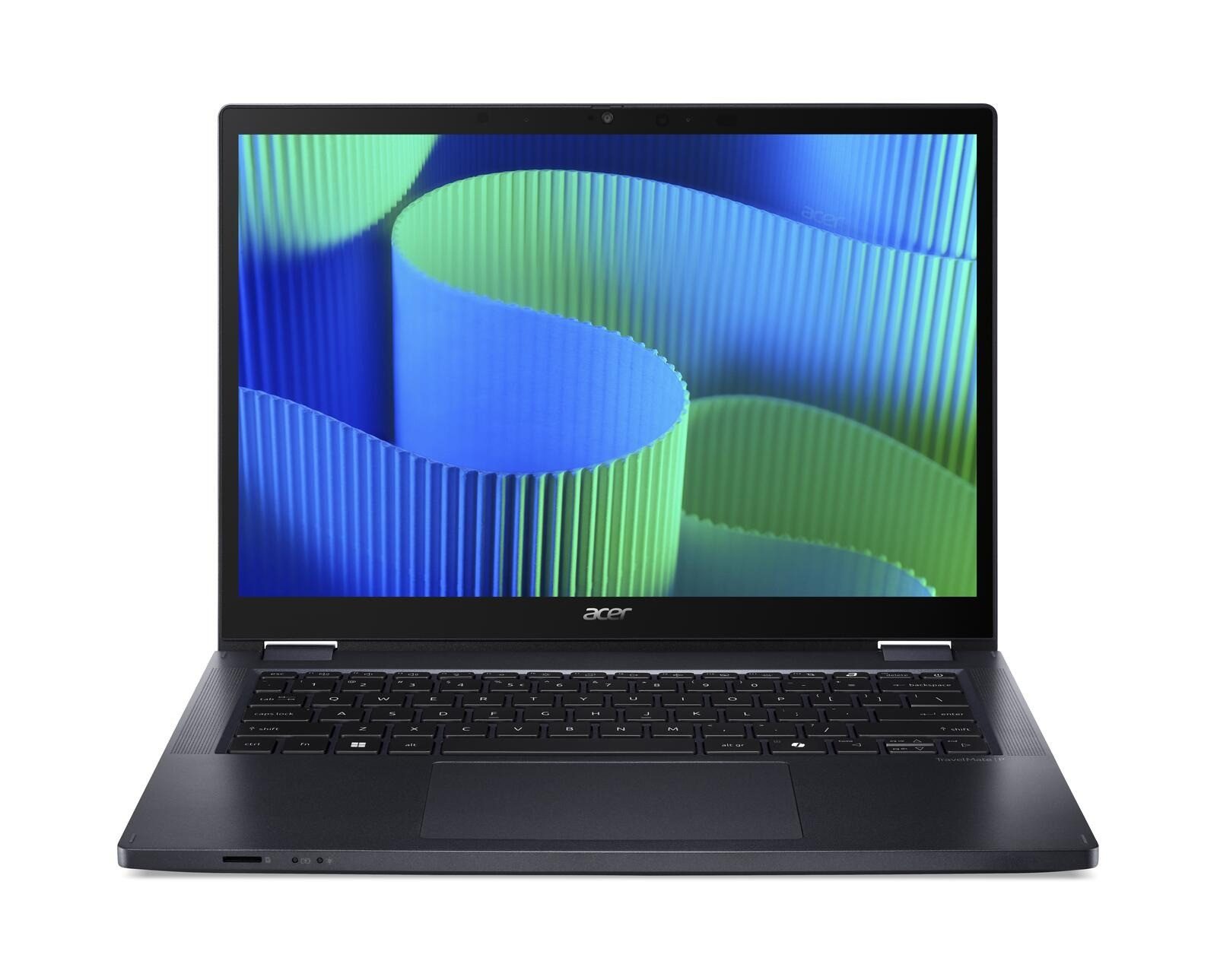 Acer TravelMate P4 Spin 14 Touchscreen Core Ultra 5 115U 16GB 512GB Convertible Notebook (35,56 cm/14 Zoll, Intel Core Ultra 5 115U, Intel Graphics, 512 GB SSD, WUXGA IPS 16:10 Display, Webcam, RJ-45, MicroSD Kartenleser)