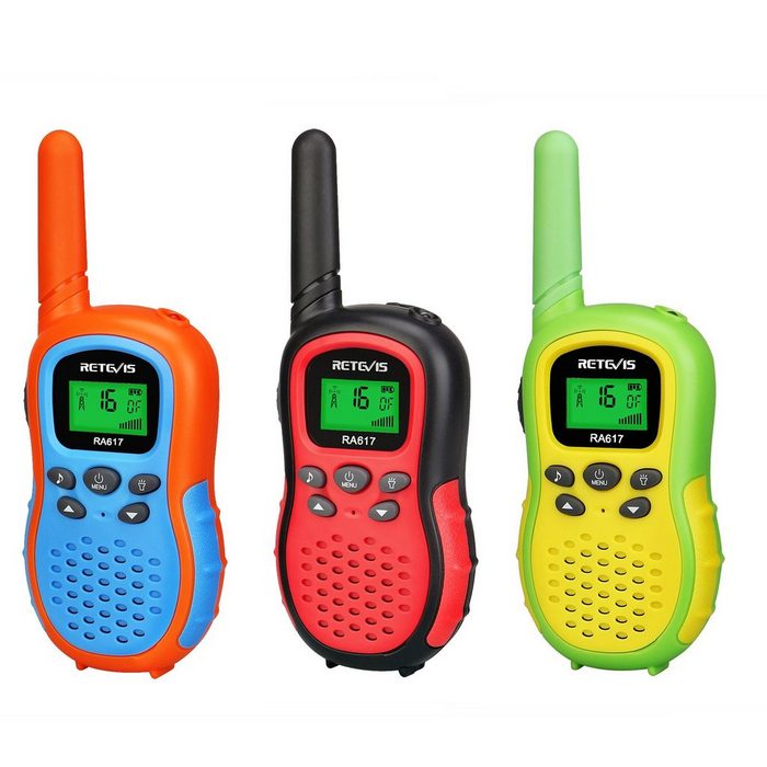 Retevis Walkie Talkie RA617 Walkie Talkie für Kinder Spielzeug (für 3-12 Jahre Jungen Mädchen für Familienabenteuer Camping Wandern) 16 Kanäle mit LCD-Taschenlampe Vox Tragbar