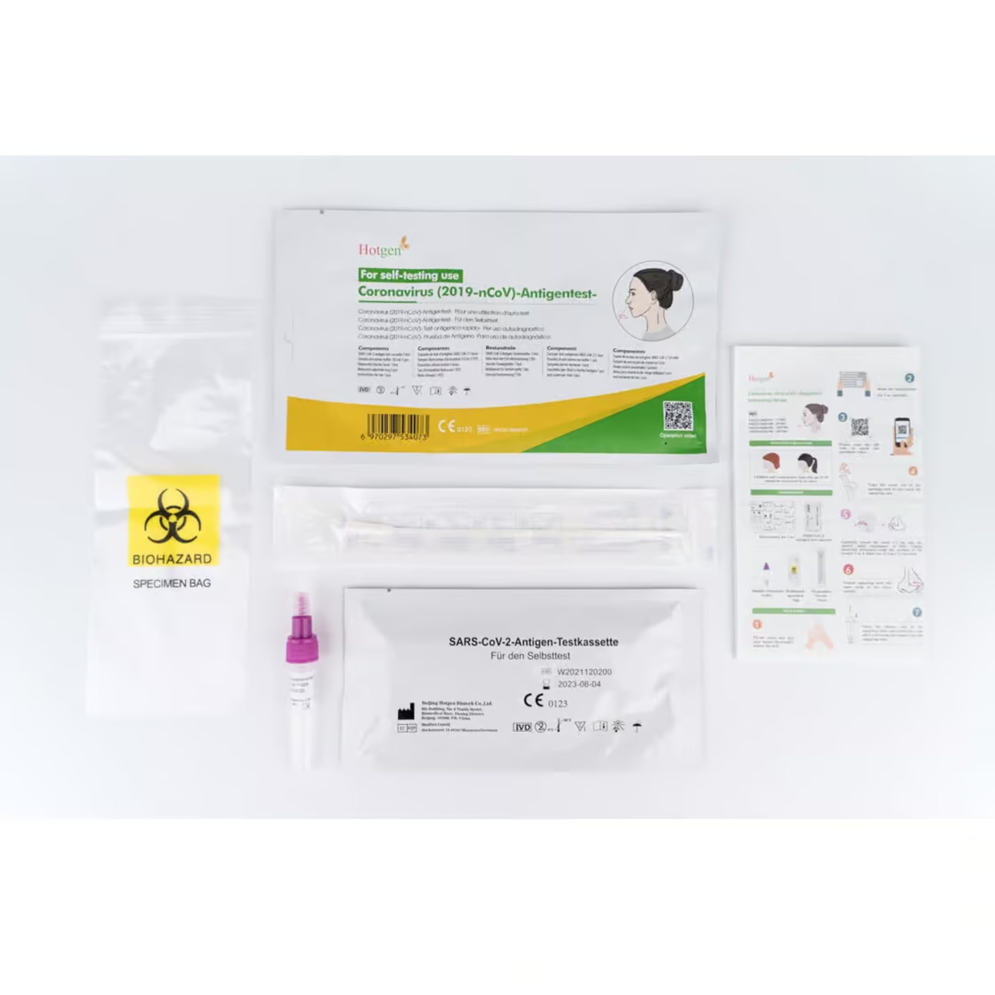 Hotgen Trinkwassertest Hotgen Softpack Antigen Schnelltest, 10-tlg.