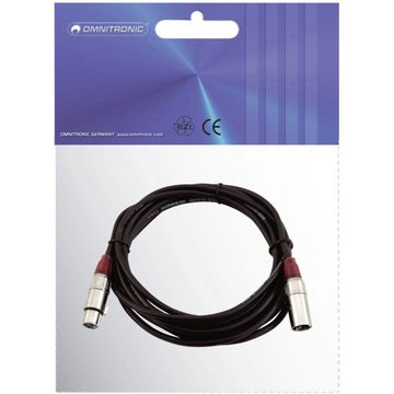 Omnitronic Omnitronic 3022050R XLR Verbindungskabel [1x XLR-Stecker 3 polig - 1x Audio-Kabel, (5.00 cm)