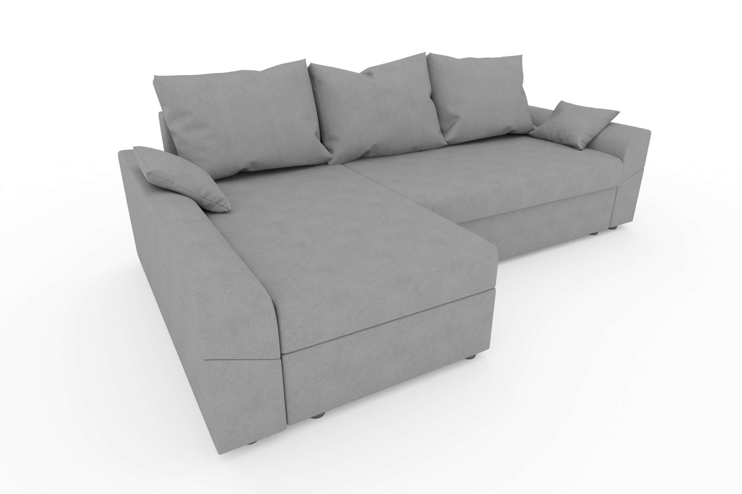 Stylefy Ecksofa Aurora, mit Modern Sitzkomfort, Bettfunktion, Sofa, Design mit L-Form, Bettkasten, Eckcouch