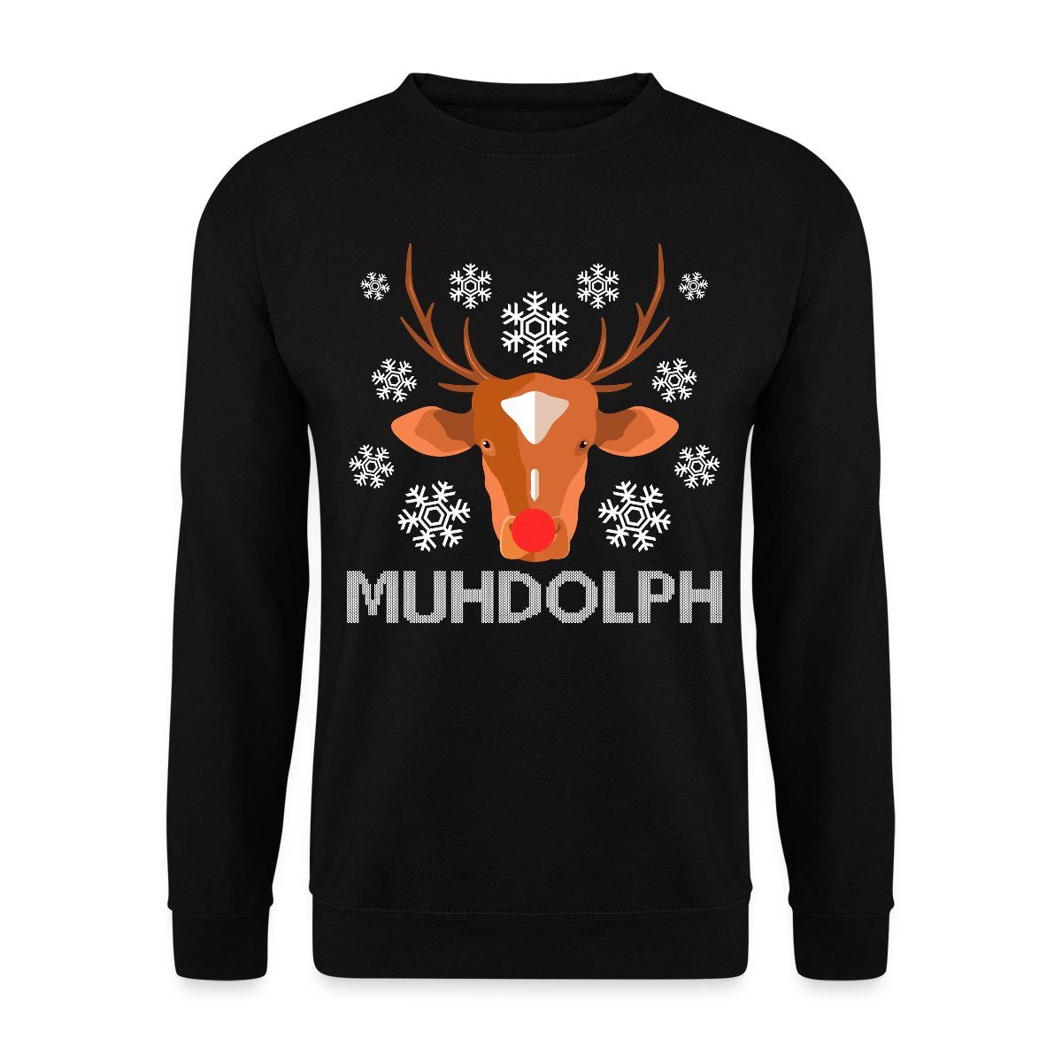 Spreadshirt Sweatshirt Muhdolph Rentier Ugly Christmas Unisex Pullover (1-t günstig online kaufen