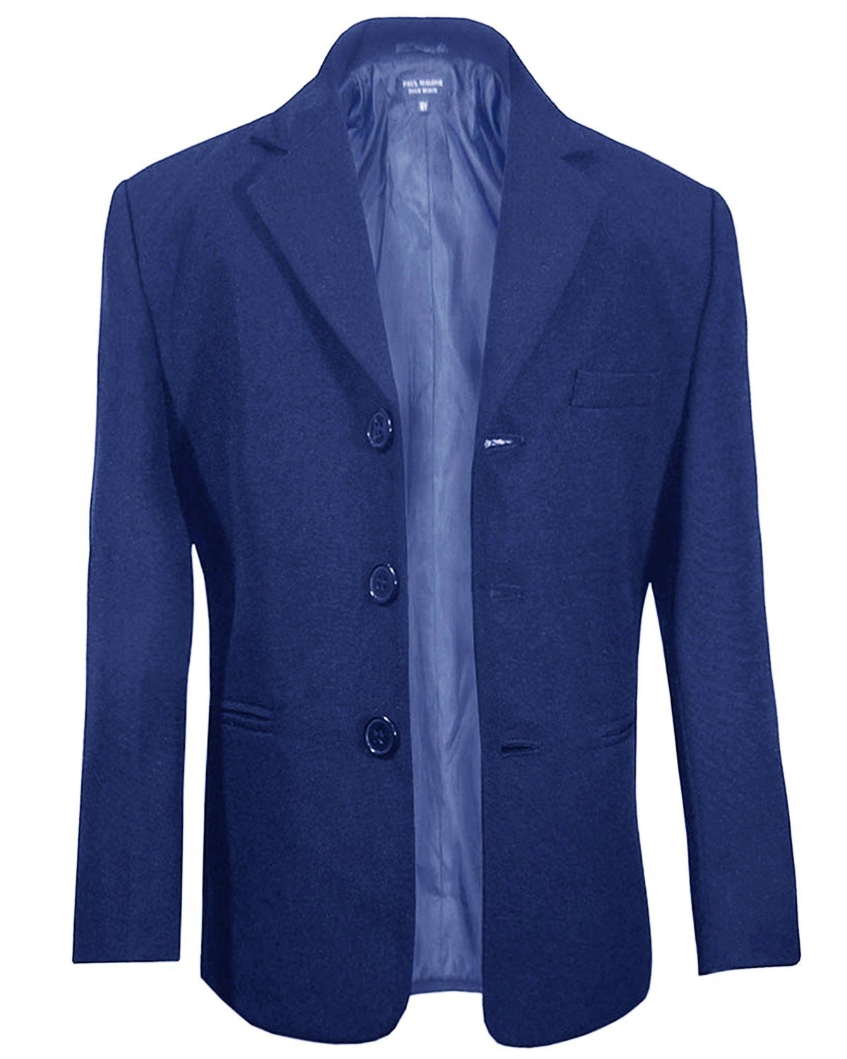 Paul Malone Kinderanzug Anzug für Jungs 6tlg Slim Fit Kommunionanzug, Konfirmationsanzug (Set, 6-tlg., mit Sakko, Weste, Hose, Hemd, Krawatte und Einstecktuch) KA61 mit blauer Krawatte, royalblau