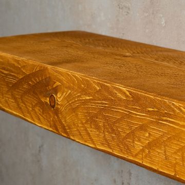 Levandeo® Wandregal, levandeo Wandregal Holz Massiv 60x10cm Teak Farbig Wandboard Regal