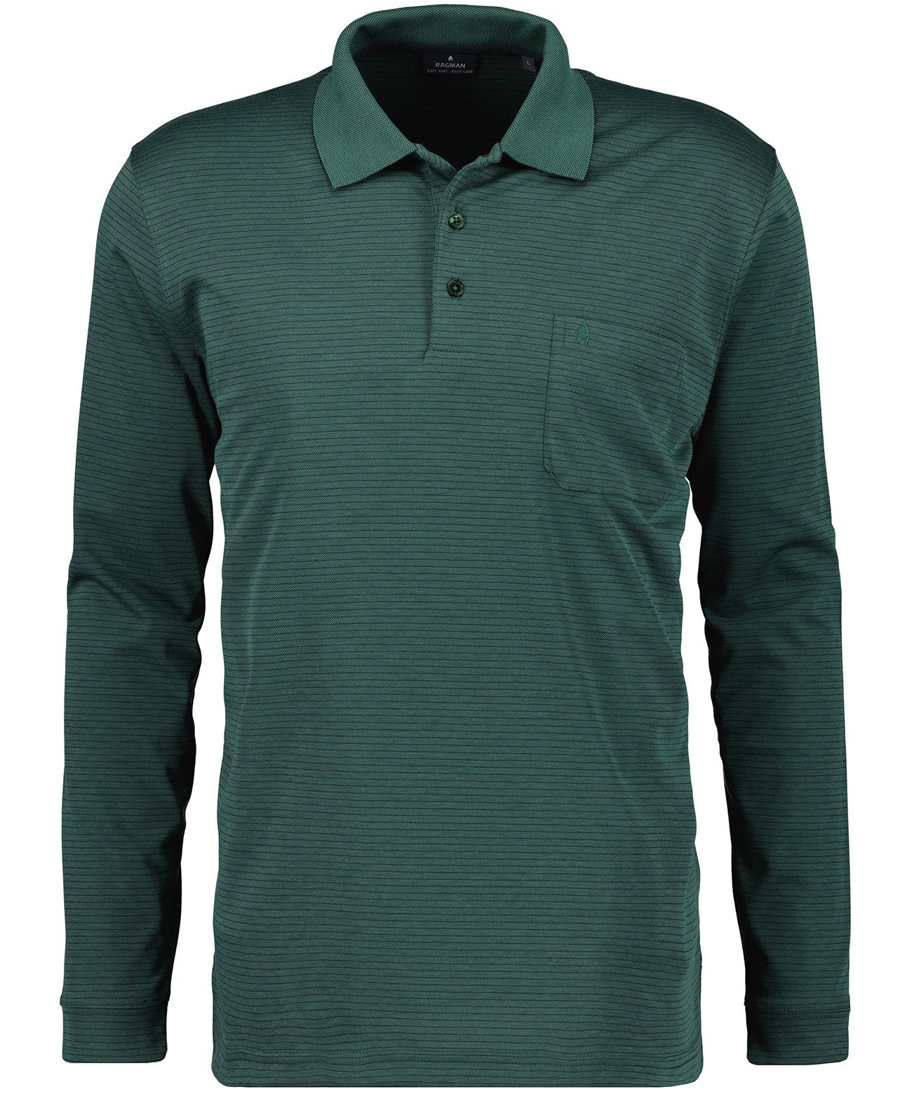 Langarm-Poloshirt Polo button fineliner LS
