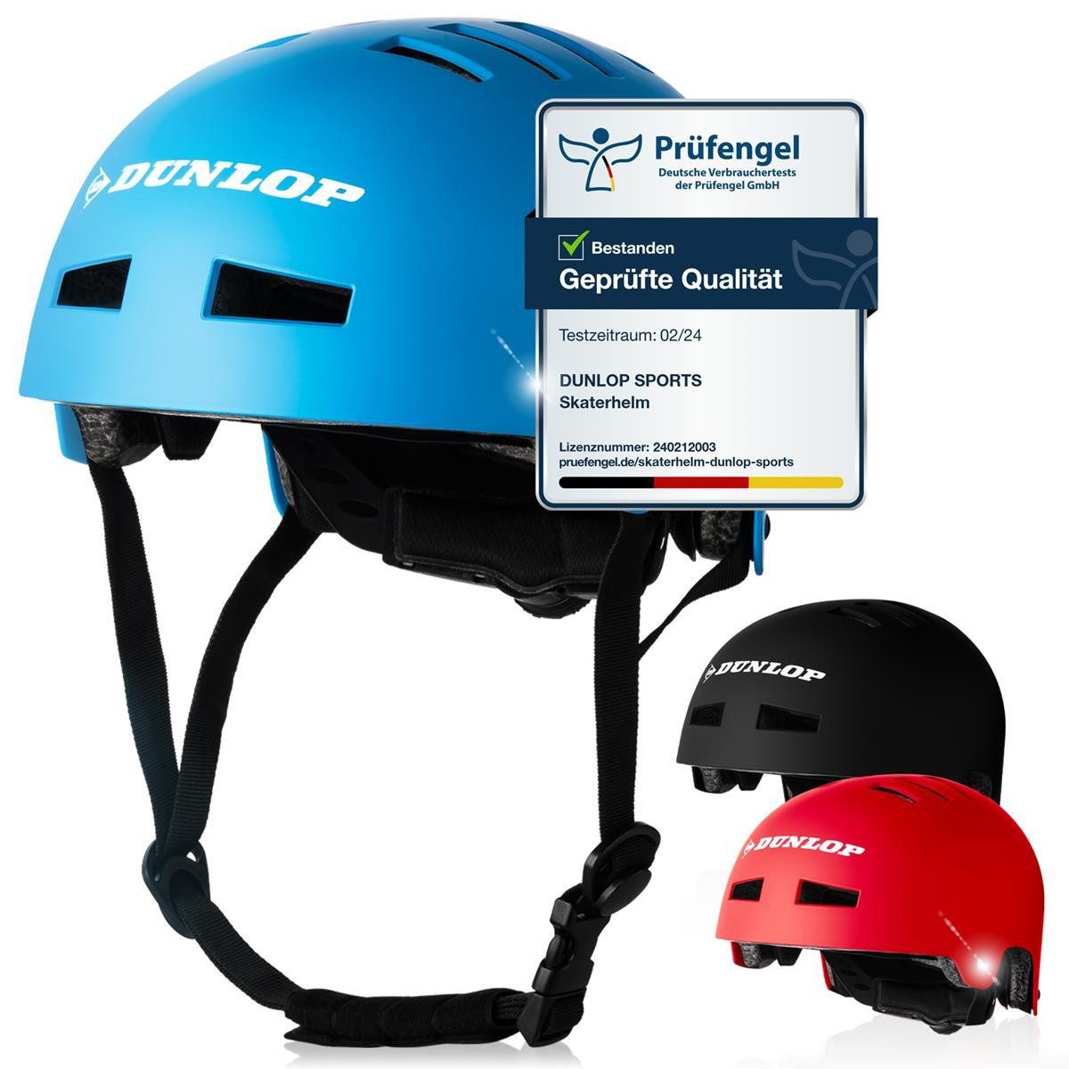 Dunlop Fahrradhelm Fahrradhelm Skaterhelm Helm S-L, Test Sehr Gut - Leichter robuster Allrounder Helm, Schnellverschluss
