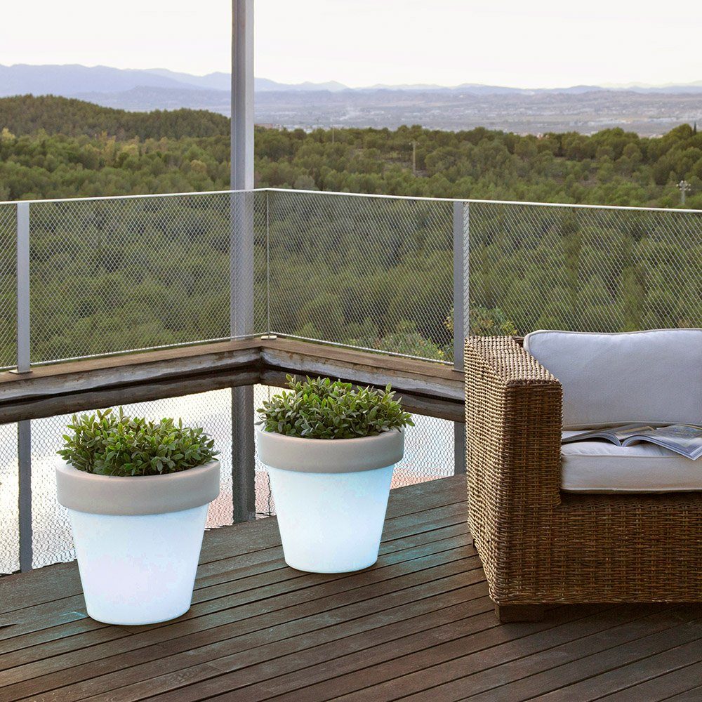 LichtTrend LED Gartenleuchte »Magnolia Big LED beleuchteter Blumentopf