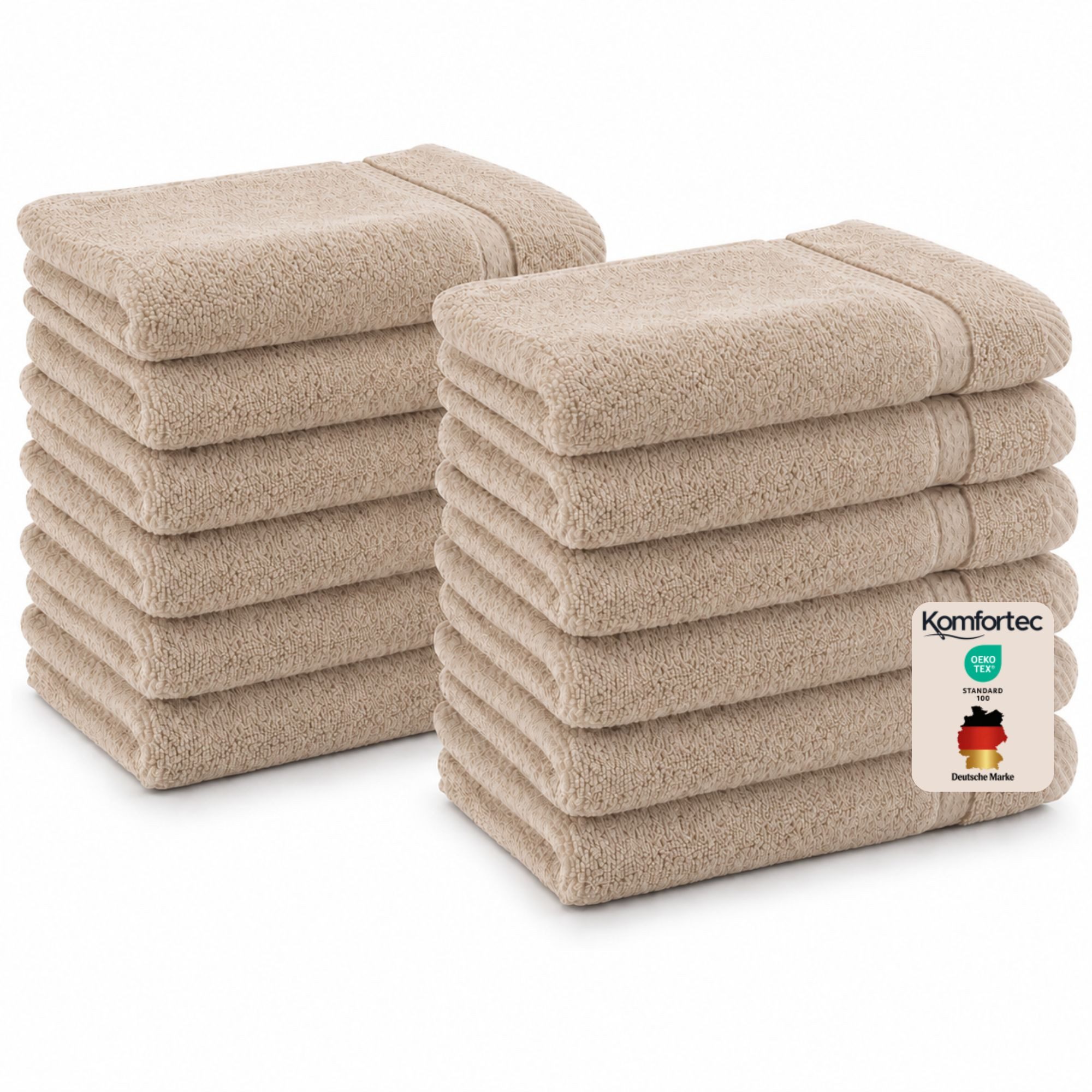 Komfortec Gästehandtücher Set aus 100% Baumwolle, (12-St)