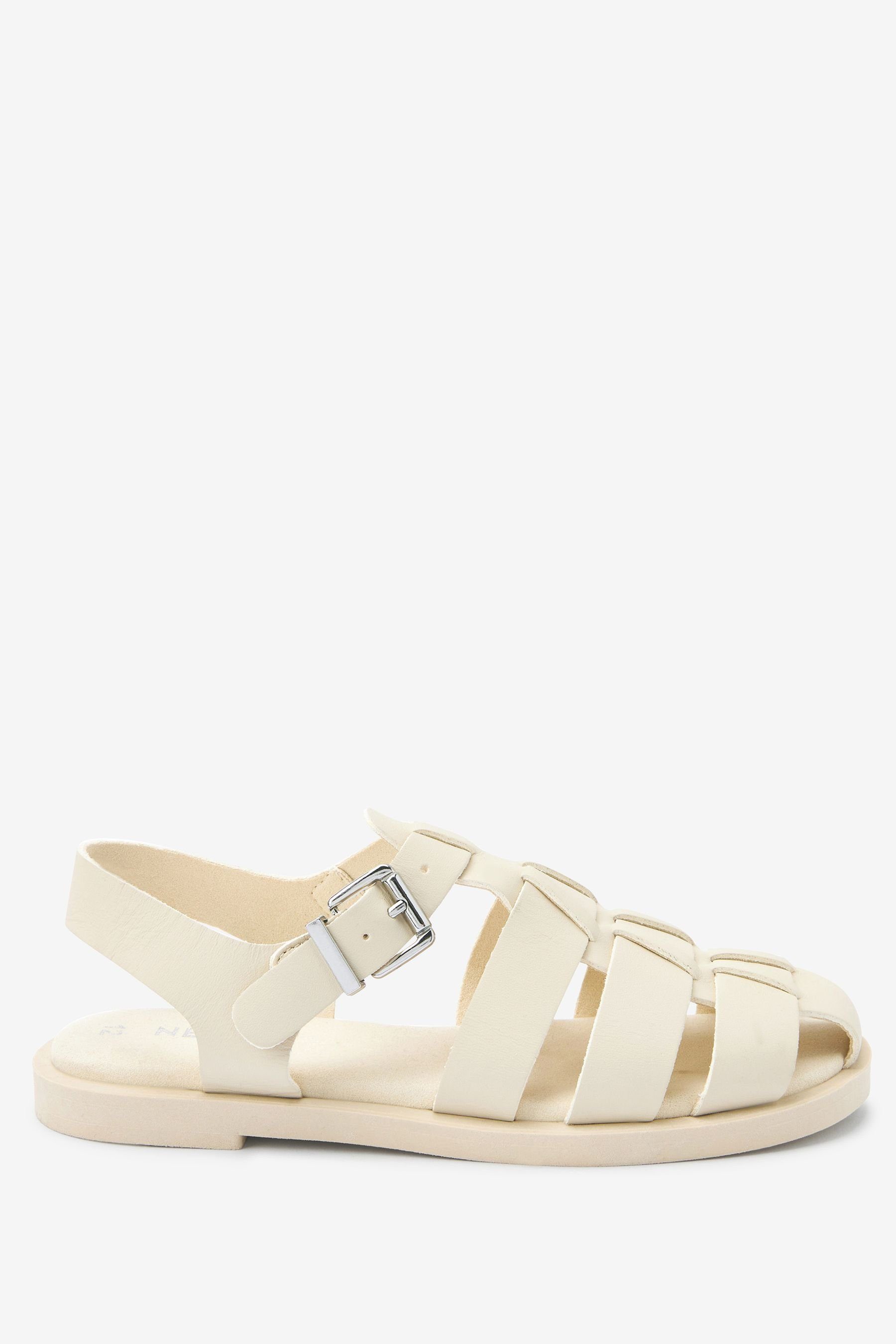 Next Fischersandalen aus Leder Sandale (1-tlg) Off-White | Riemchensandalen