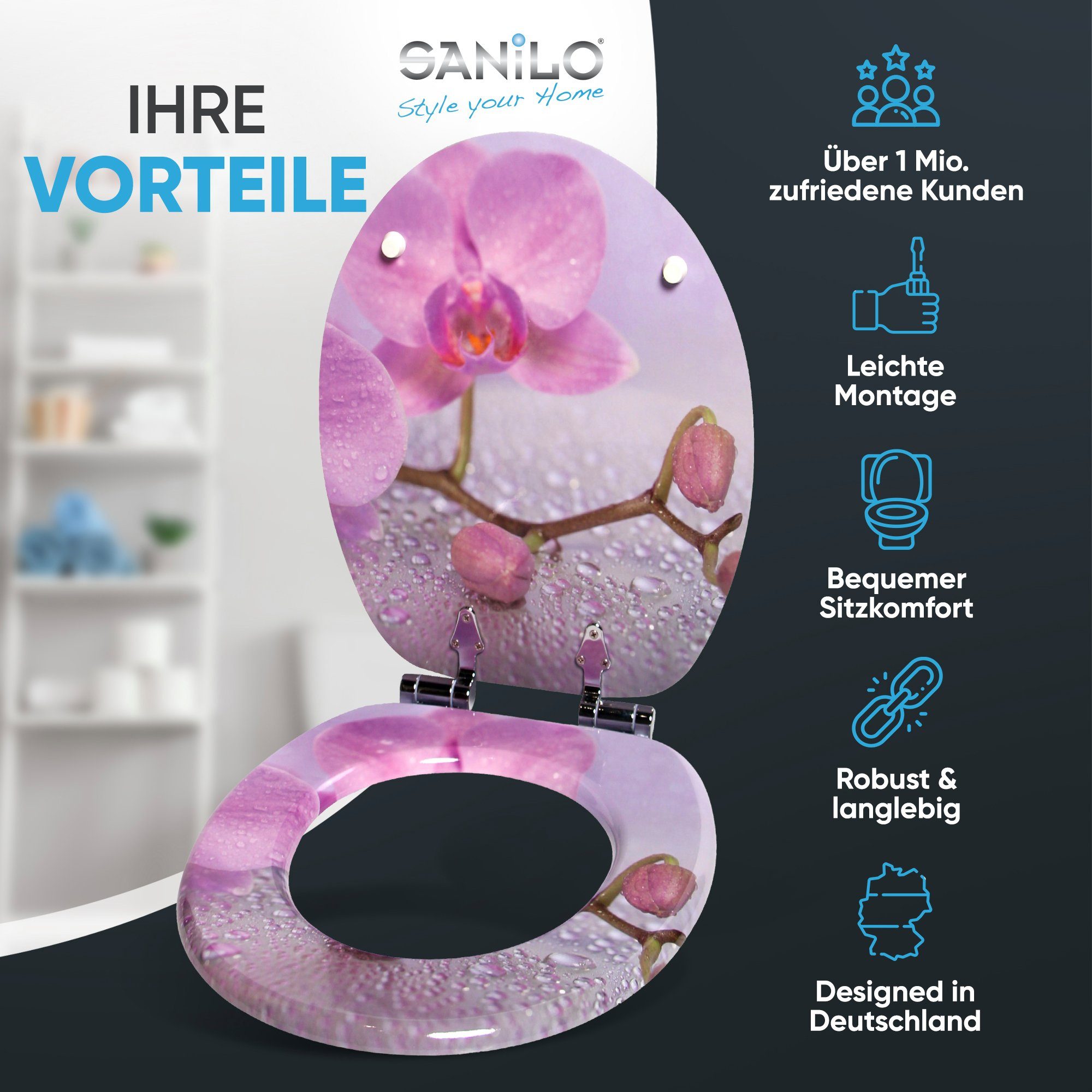 Sanilo WC-Sitz Blooming, mit Absenkautomatik, hochwertig günstig online kaufen